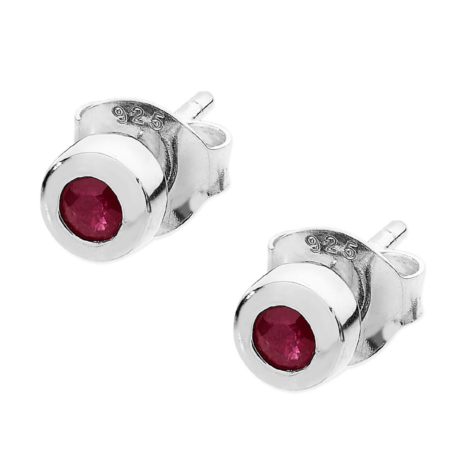 Women’s Silver Ruby Studs Lucy Quartermaine