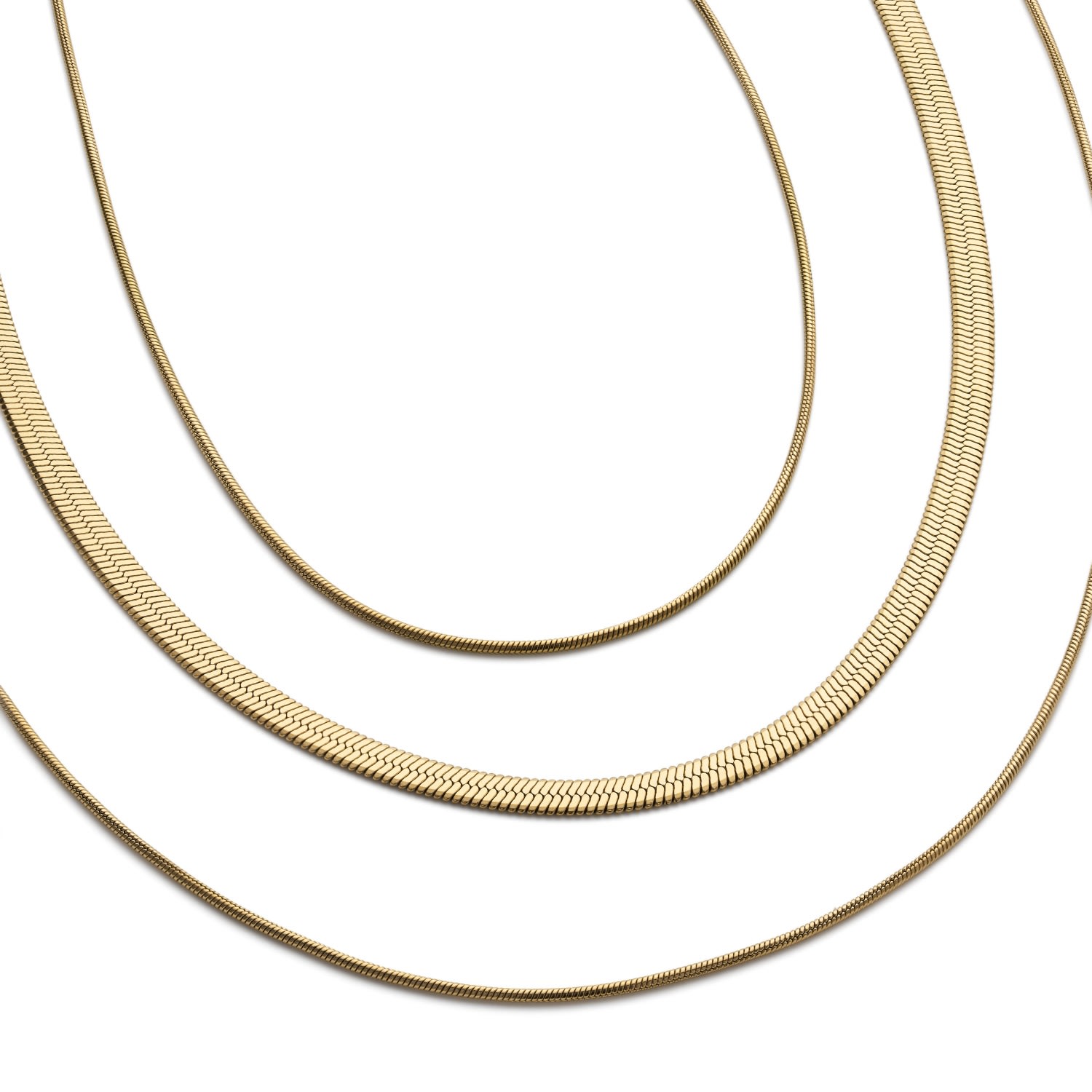 Elk & Bloom Women's Gold Multi Chain Choker Necklace