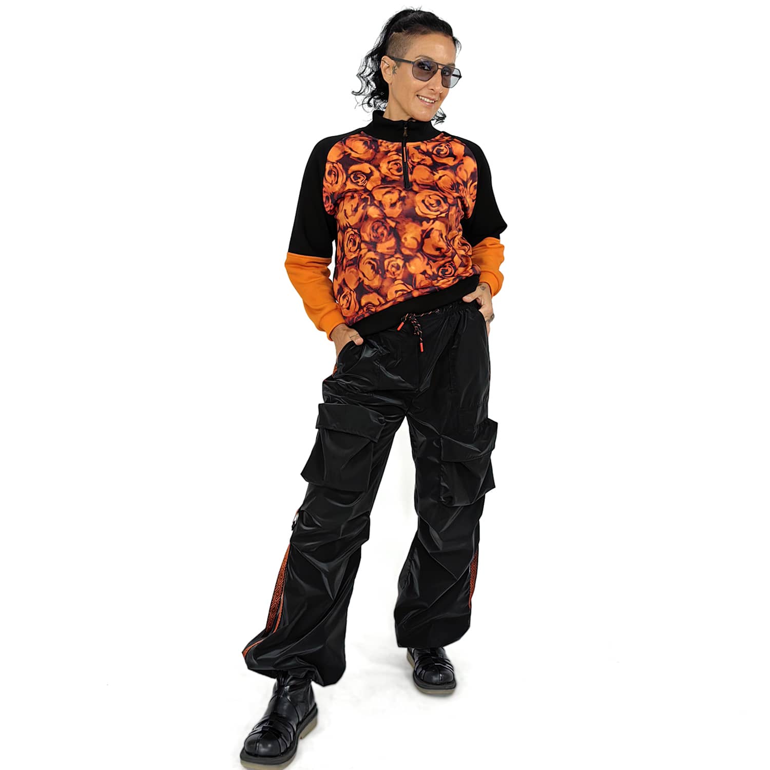 floral-print-color-block-half- floral-print-color-block-half-