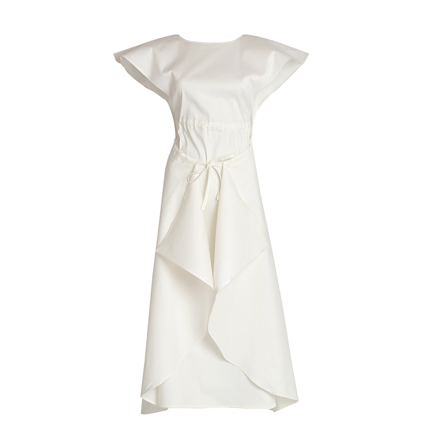 Women's Samurai Dress In White Cotton | Large | Bianca Popp