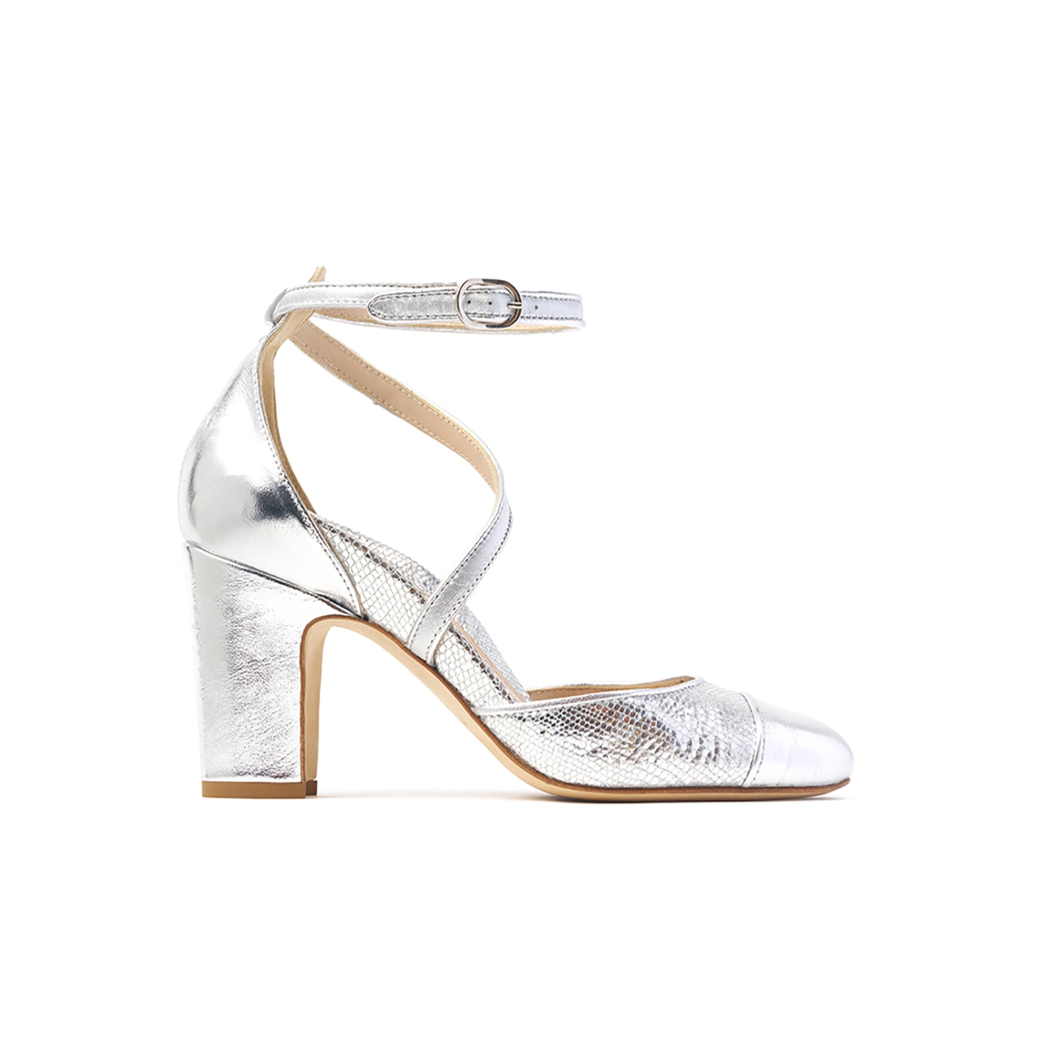 Women’s Silver Nola D’orsay - Metallic Leather 8 Uk Mavette