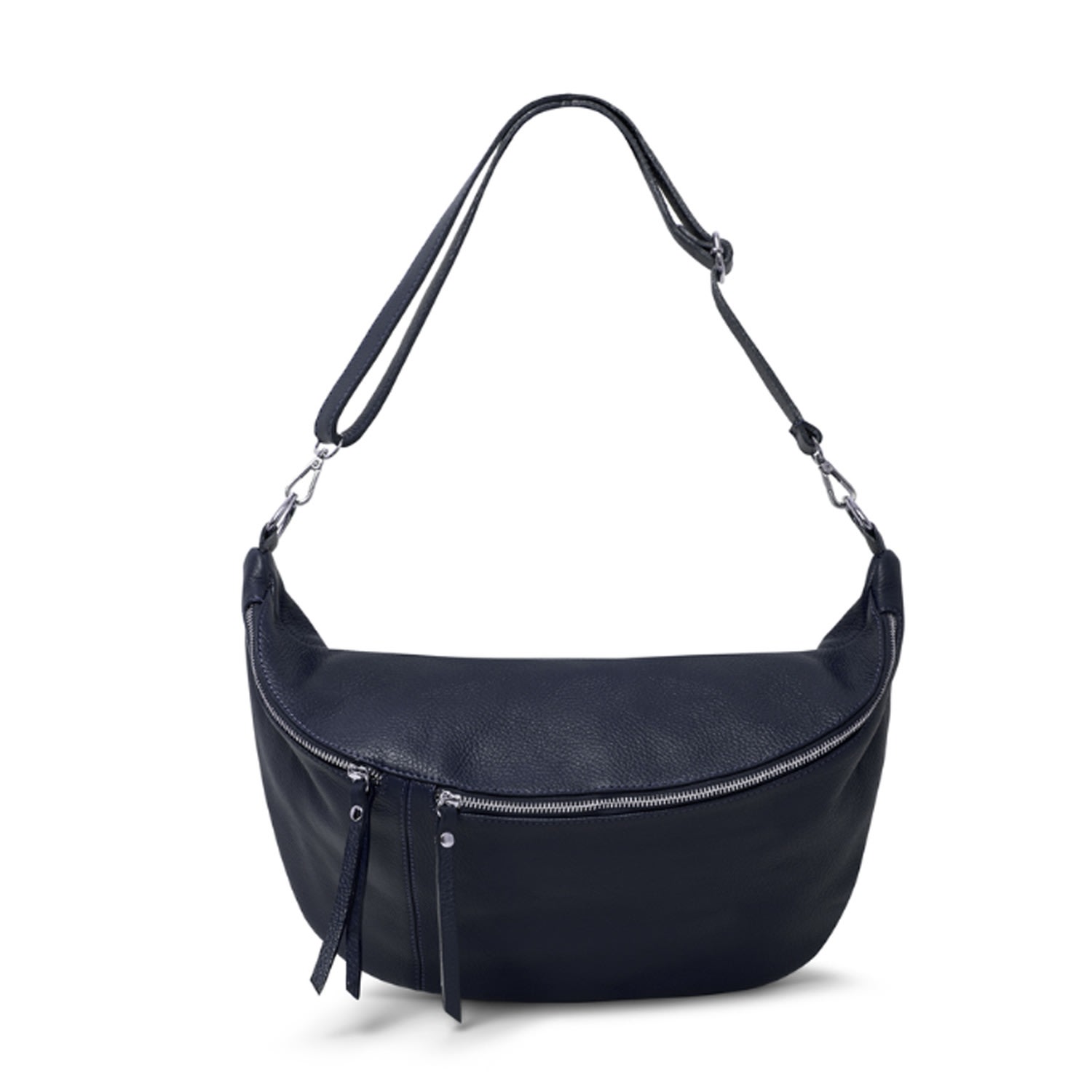 Betsy & Floss Women's Emilia Large Crossbody Waist Bag In Navy Blue In Blue