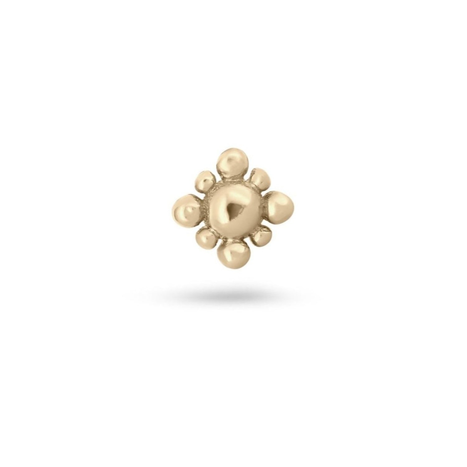 Zohreh V. Jewellery Women's Beaded Flower Flat Back 9k Gold