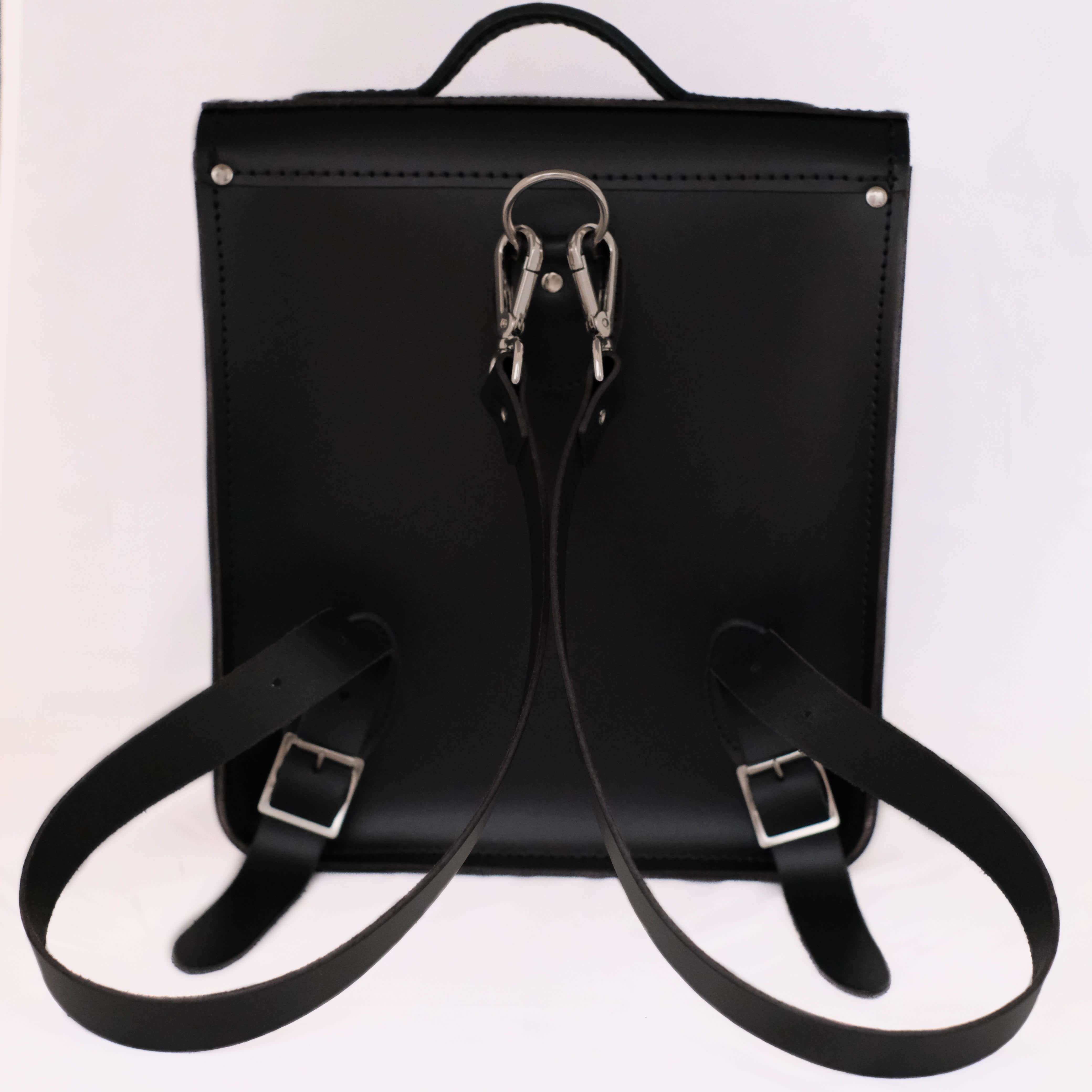 Handmade Leather City Backpack - Black Gothic Studded | Zatchels