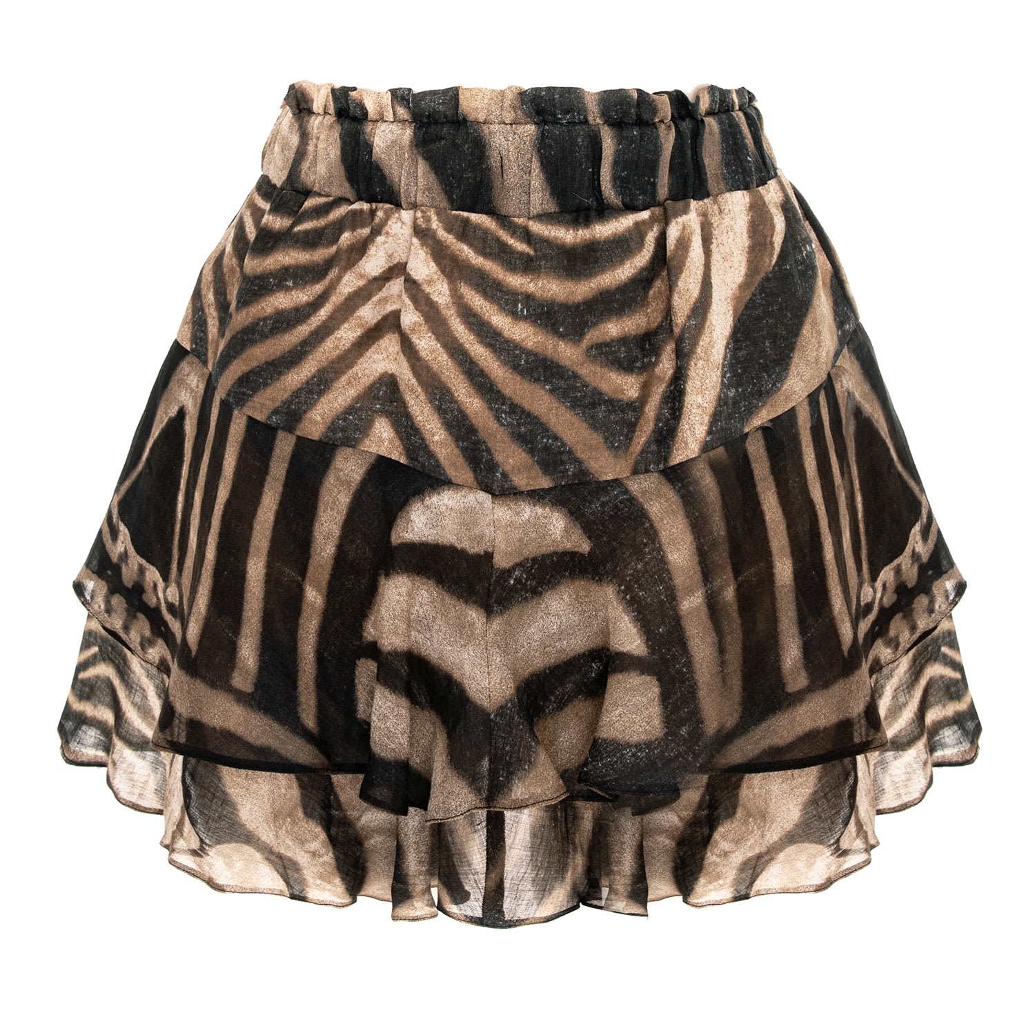 Framboise Women's Brown Lavinia Linen Printed Mini Skirt In Brown