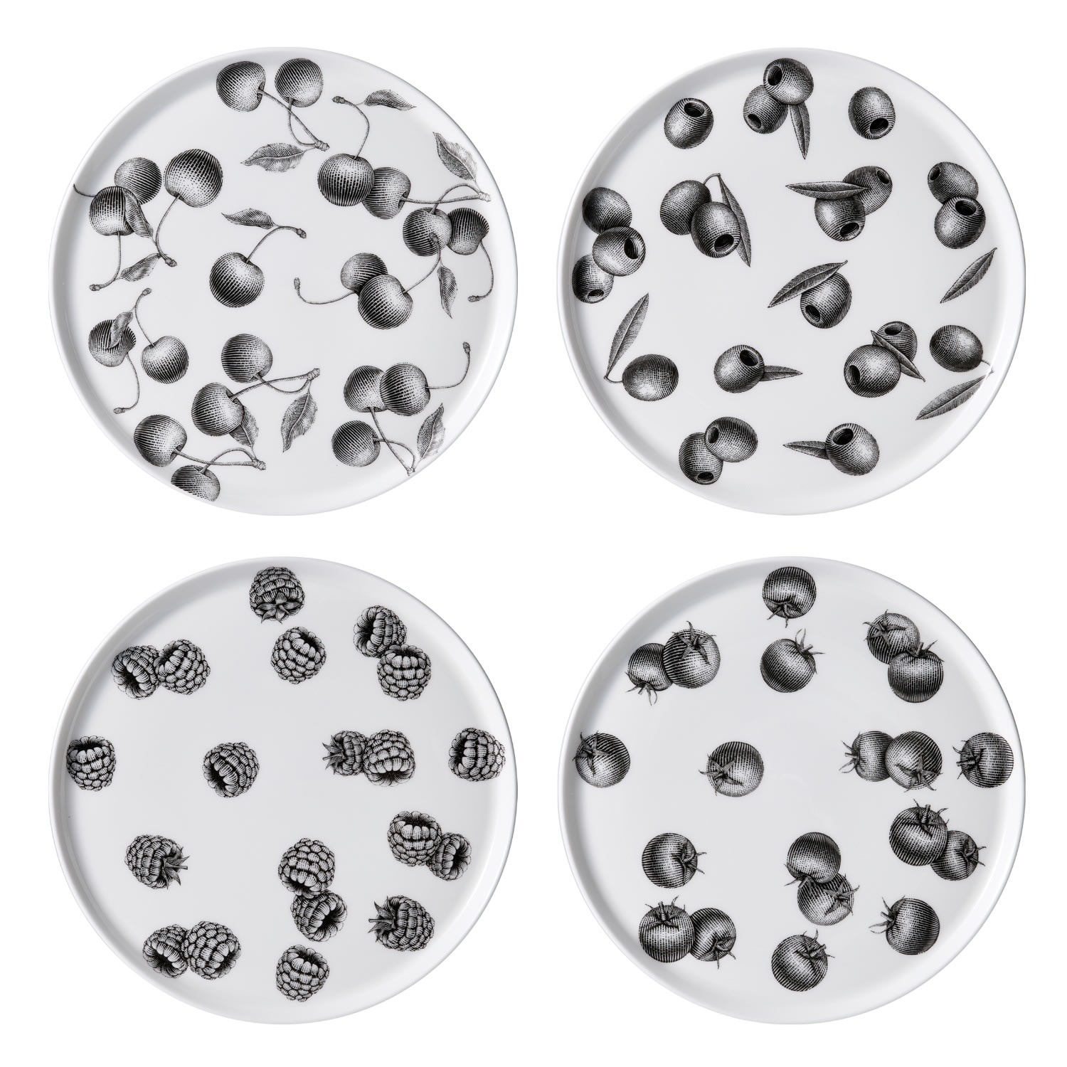 Twig New York Olive Market - Set Of Four Salad & Dessert Plates