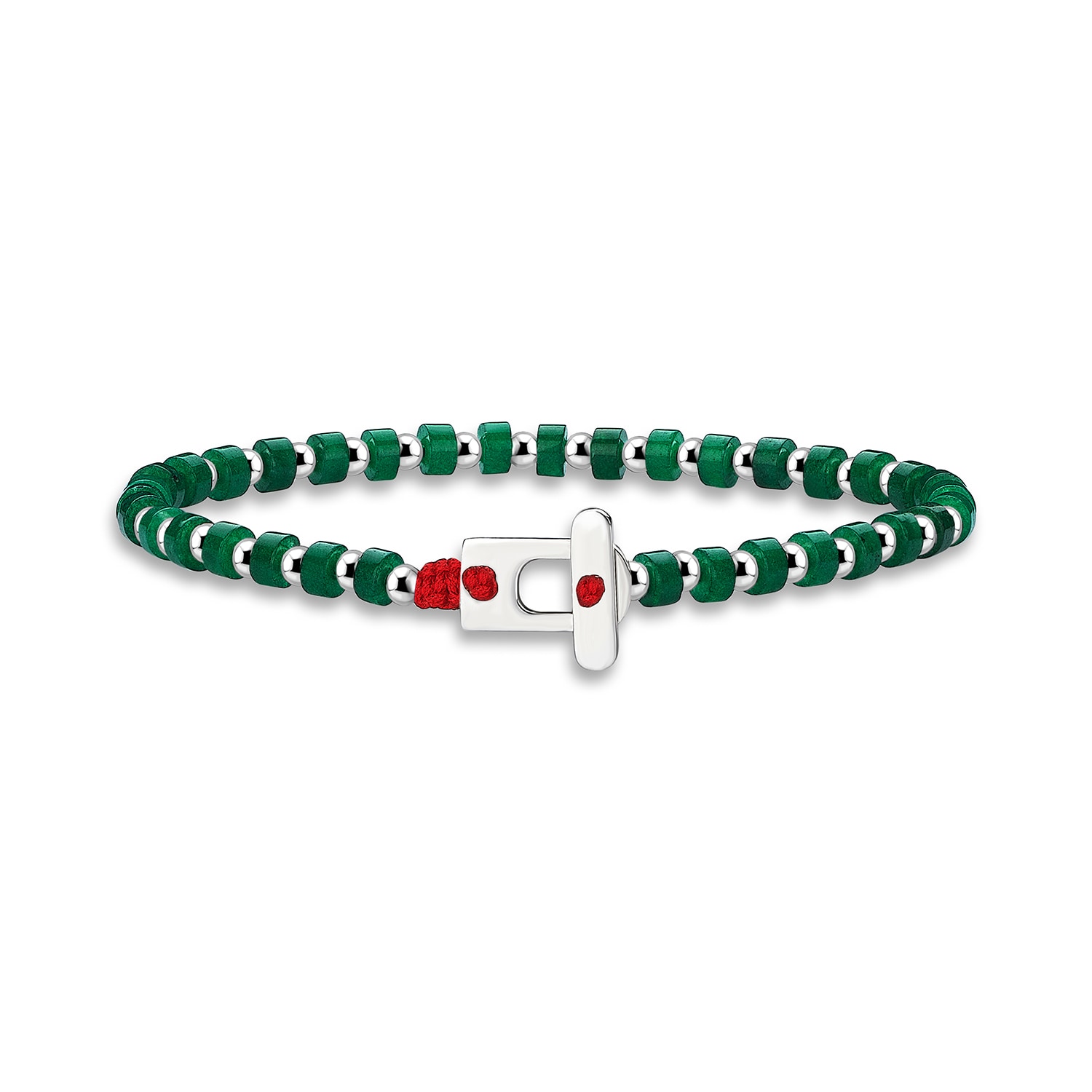 Aleyna Cebeci Jewelry Men's Green Jade Guardian Bracelet, Sterling Silver &  Jade Gemstone