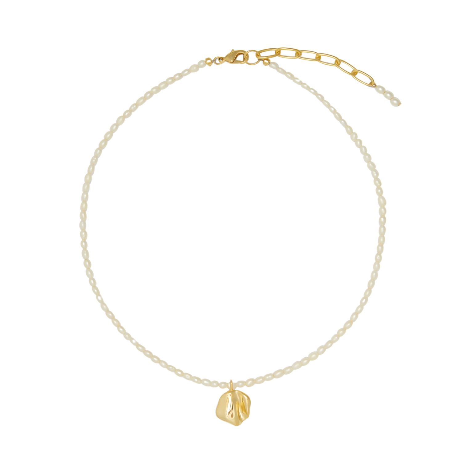 Tami&tami Women's Neutrals / Gold Matias Gold Moon Necklace In Gold