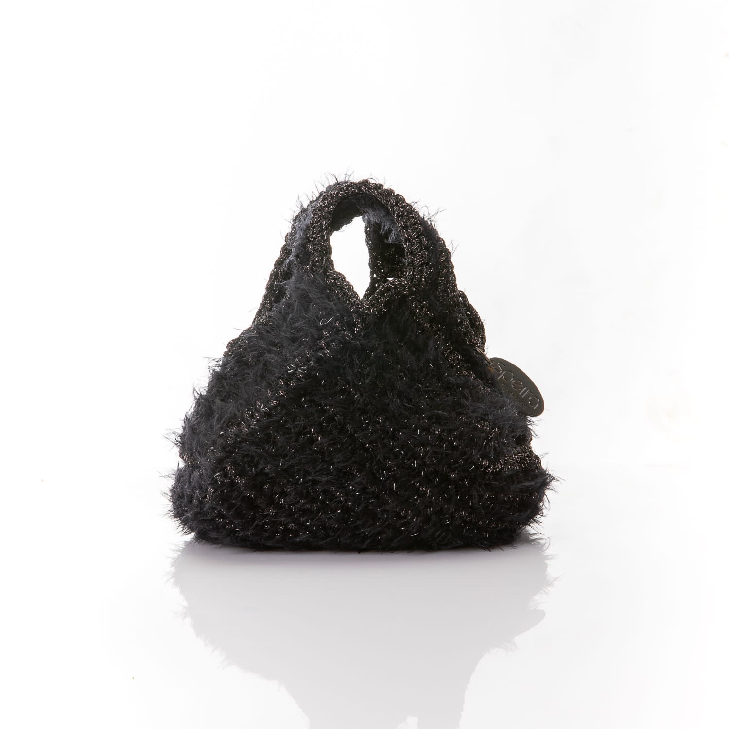 Speira Women's Mini Asymmetric Furry Bag Black