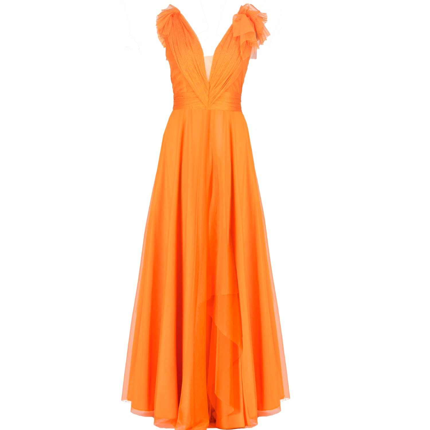 elegant orange dress