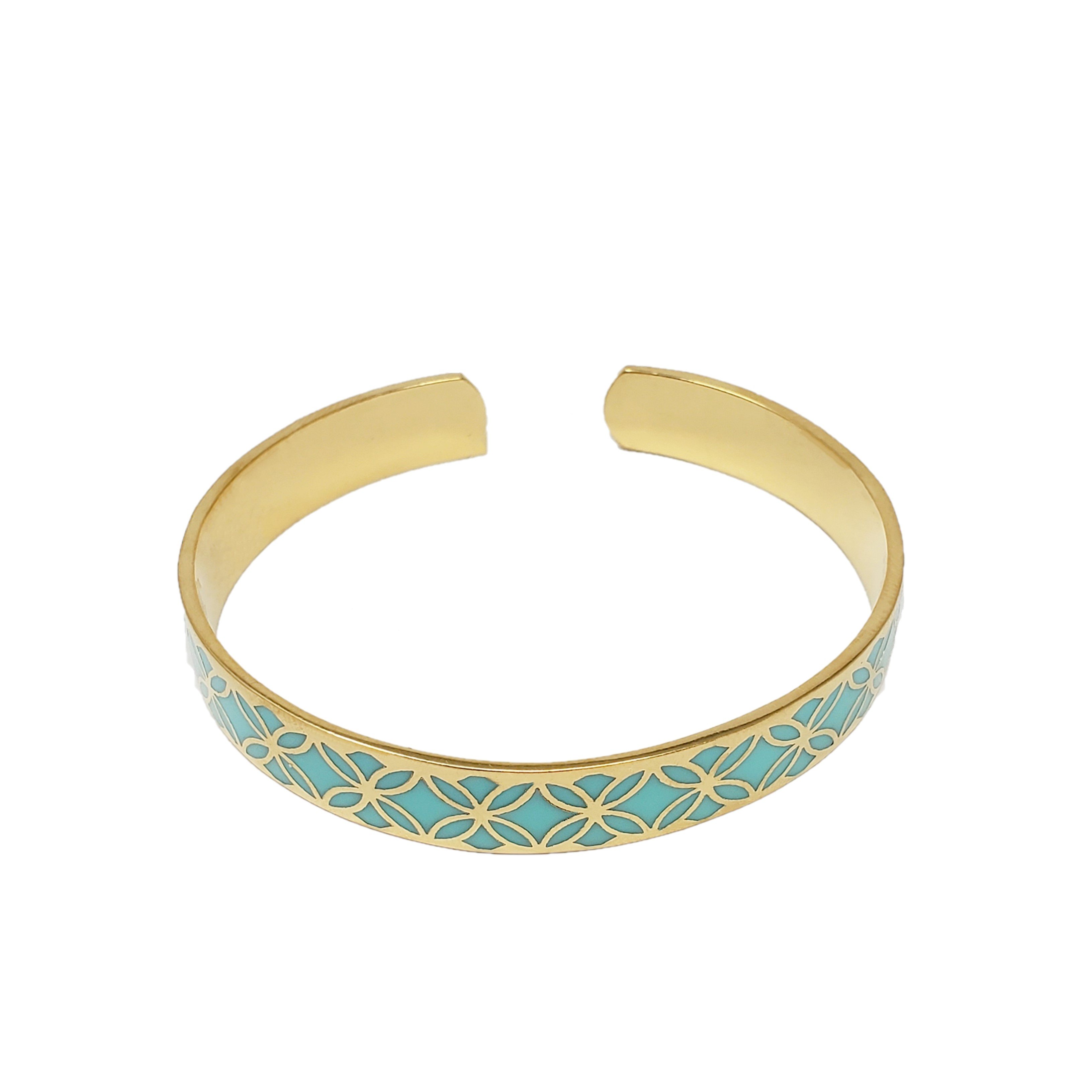 Georgina Jewelry Women's Signature Gold Turquoise Resin Bracelet In Multi