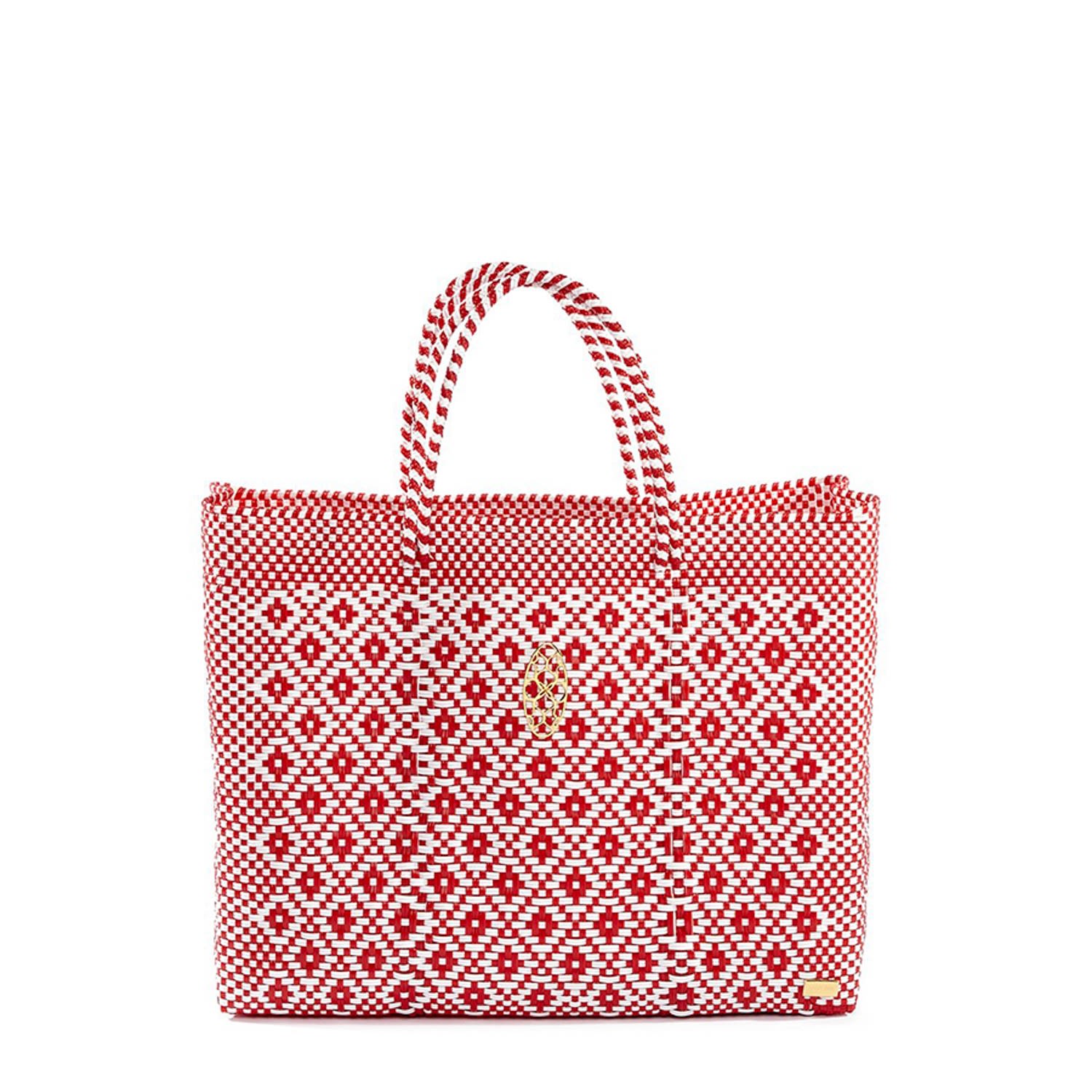 Women’s Red Aztec Book Tote Bag With Clutch Lolas Bag