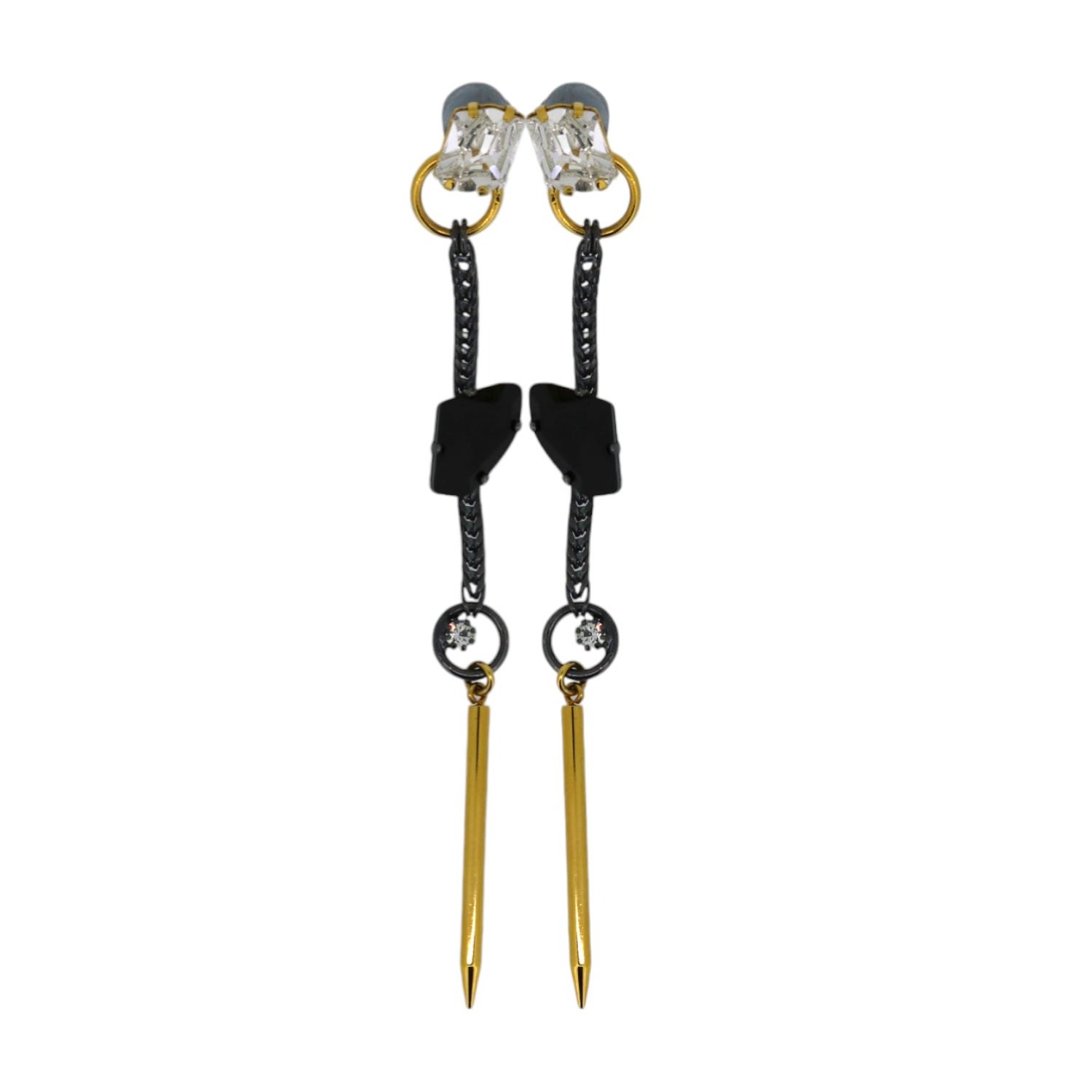 Vickisarge Women's Neutrals / Black / Grey Constellation Earrings - Clip In Multi