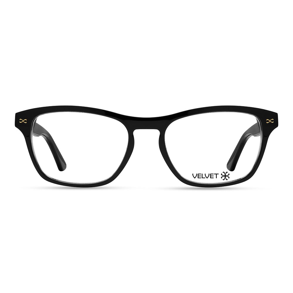 Velvet Eyewear Women's  Square Optical Style - Billie- Black