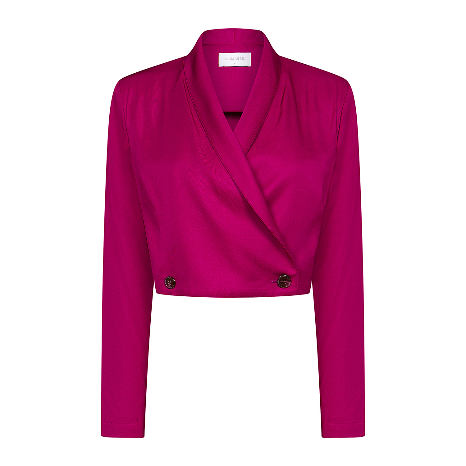 Roses Are Red Women's Pink / Purple Cropped Blazer In Magenta In Pink/purple