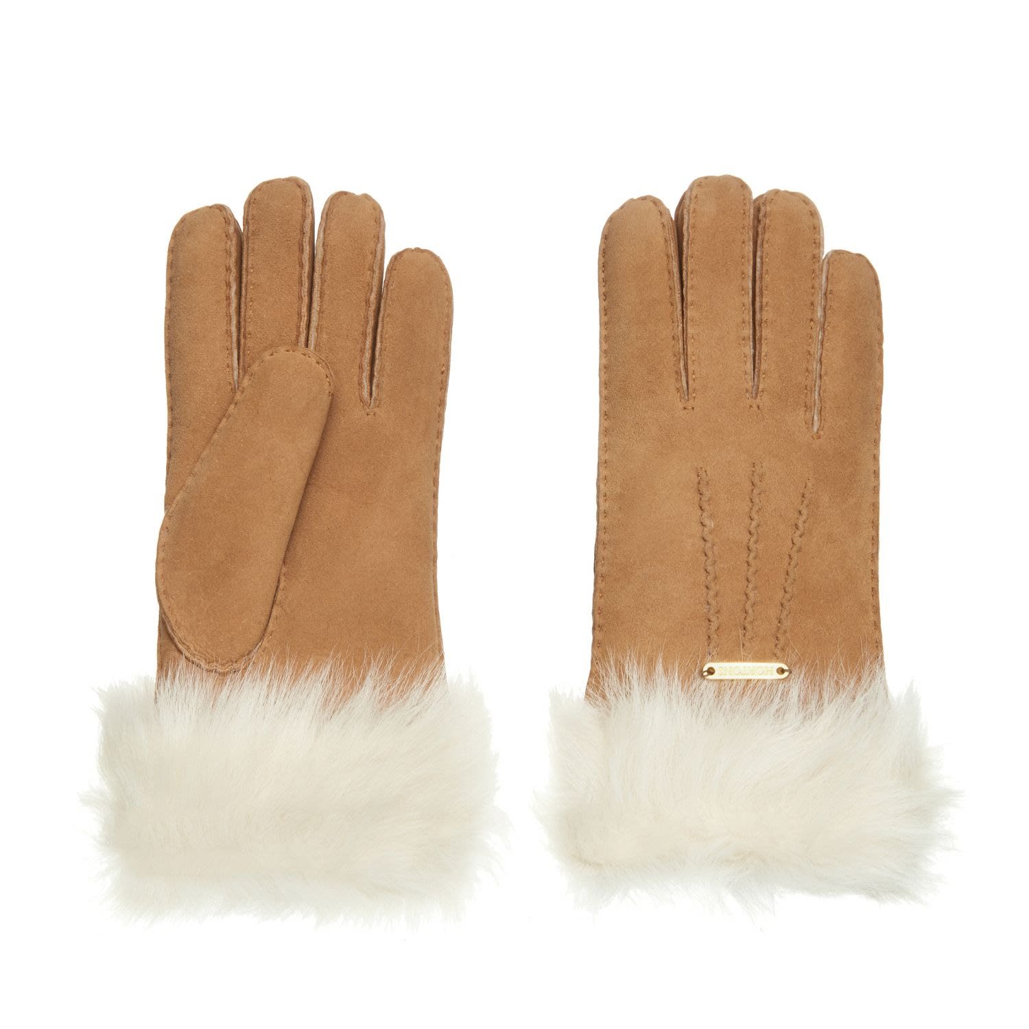 Hortons England Women's Elsfield Toscana Gloves - Neutrals In Yellow