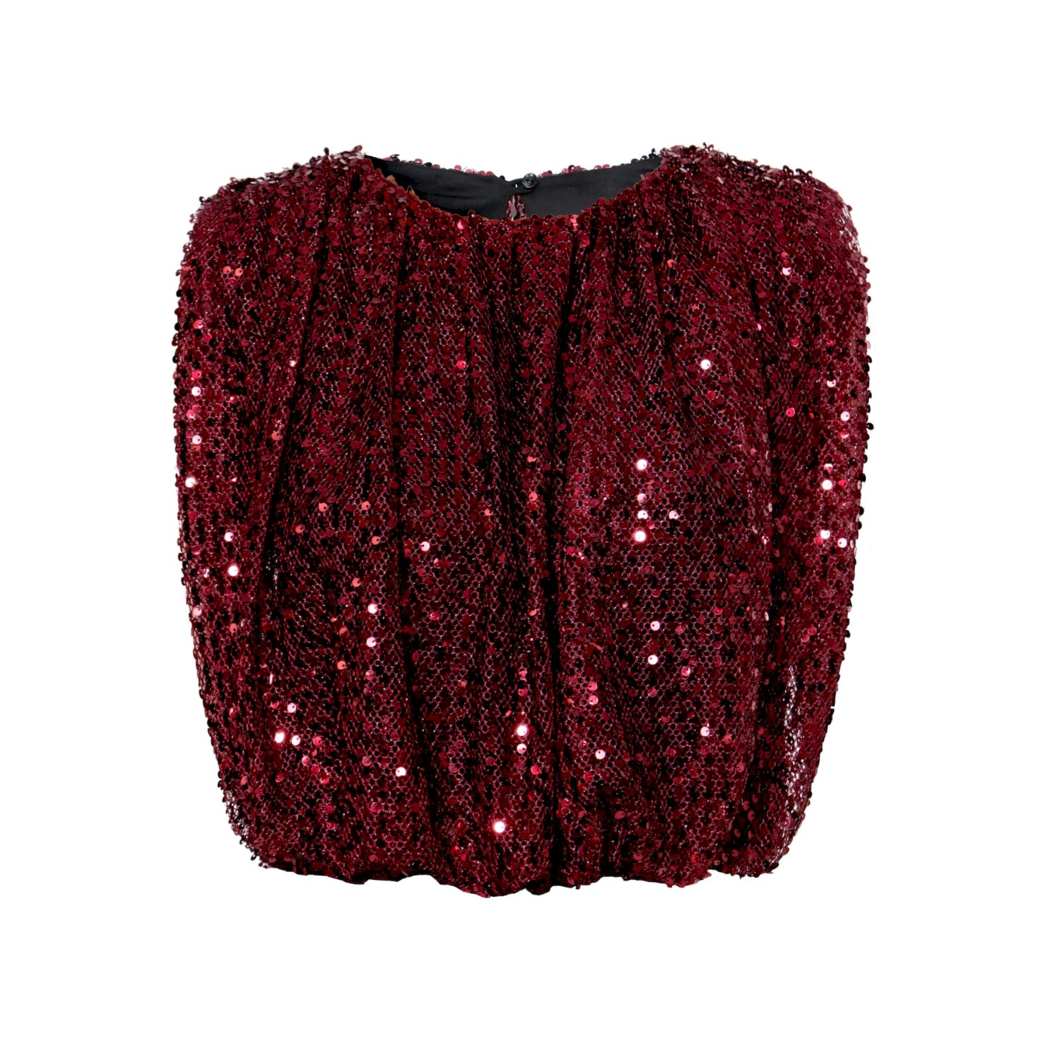 Aggi By Halewski Women's Purple Gaja Burgundy Sparkle Sleeveless Loose Sequin Top In Purple