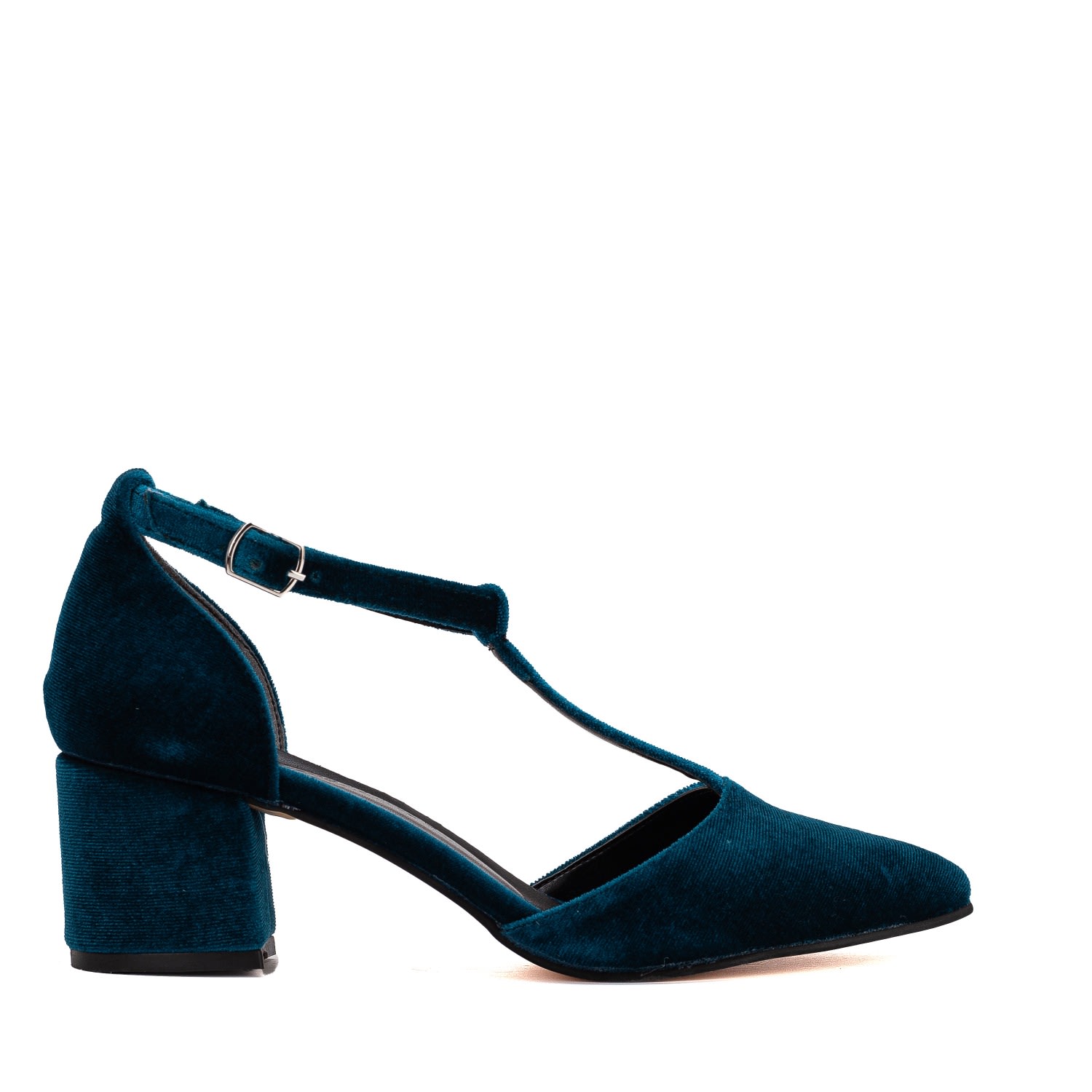 Forever & Always Shoes Women's Anicette - Teal Blue Velvet Pumps In Blue