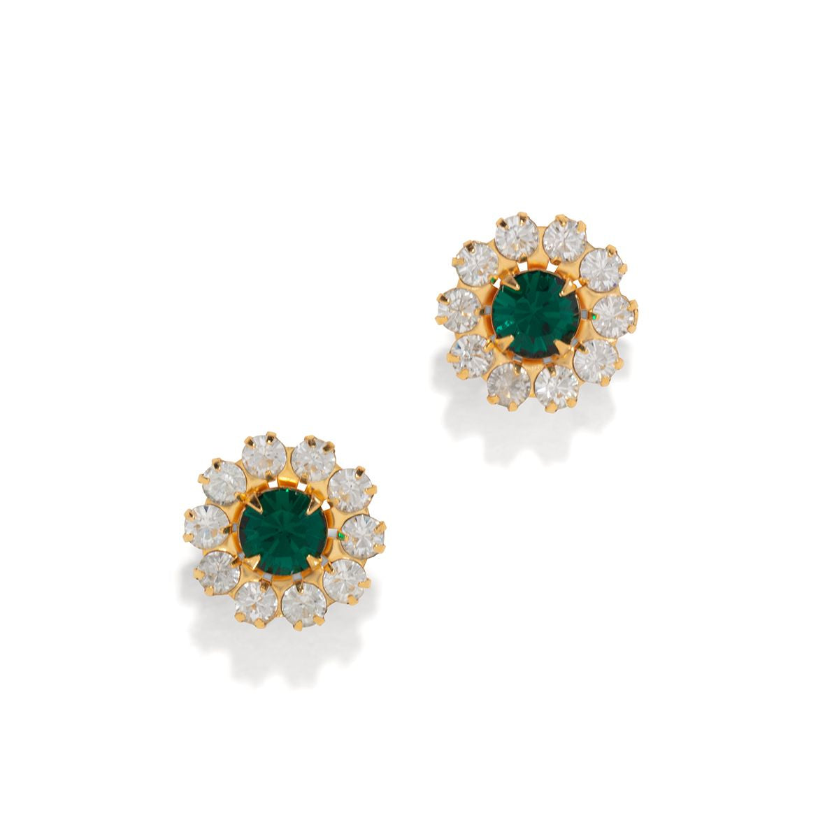 The Pink Reef Women's Green  Tiny Georgian Stud In Emerald