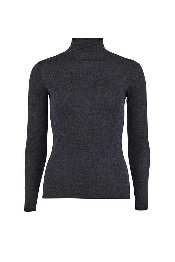 Women’s Grey Fine Sweater - Cashmere/Silk Charcoal Large Emma Jane Knight