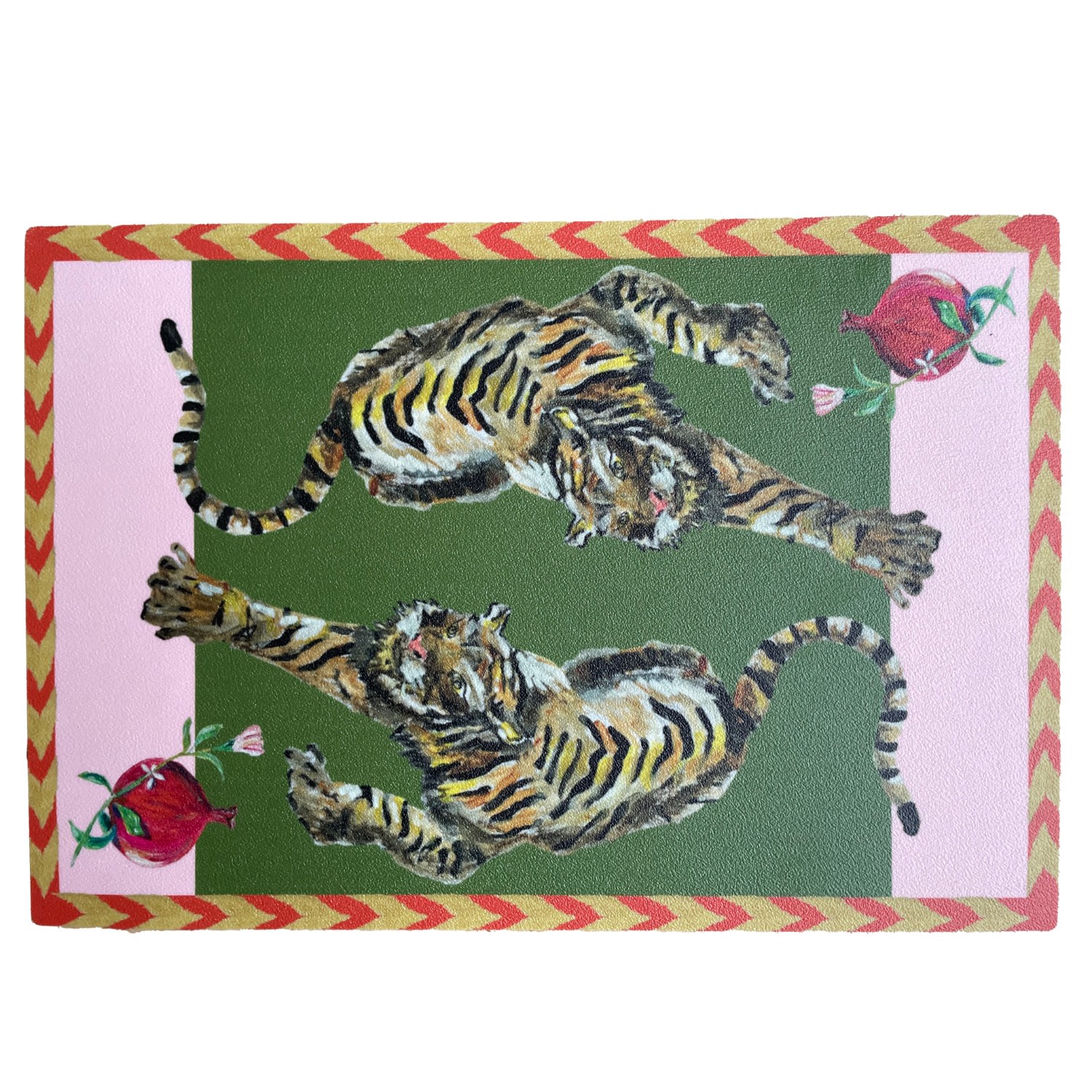 Pink / Purple / Green Placemats Terrific Tiger Set Of Two Catchii