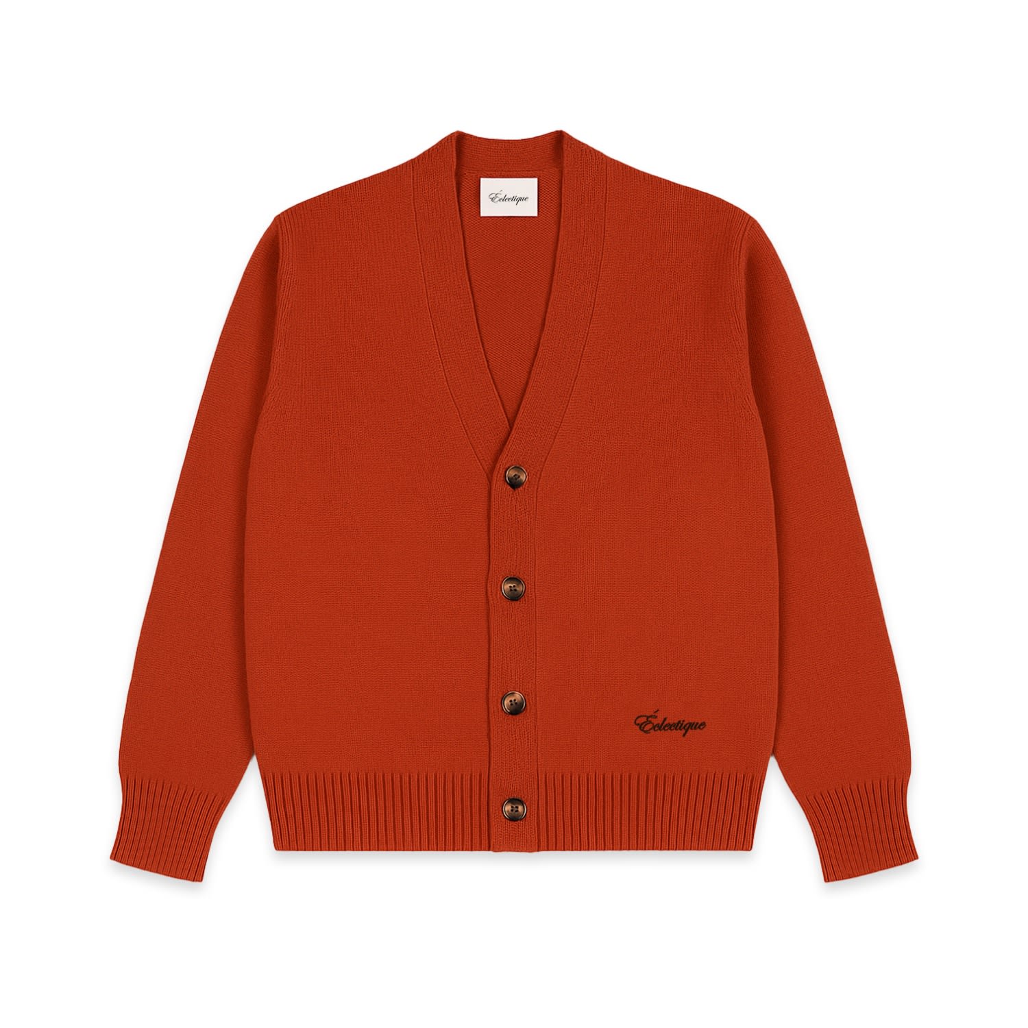Éclectique Men's Ela V-neck Cardigan Sunburst Orange