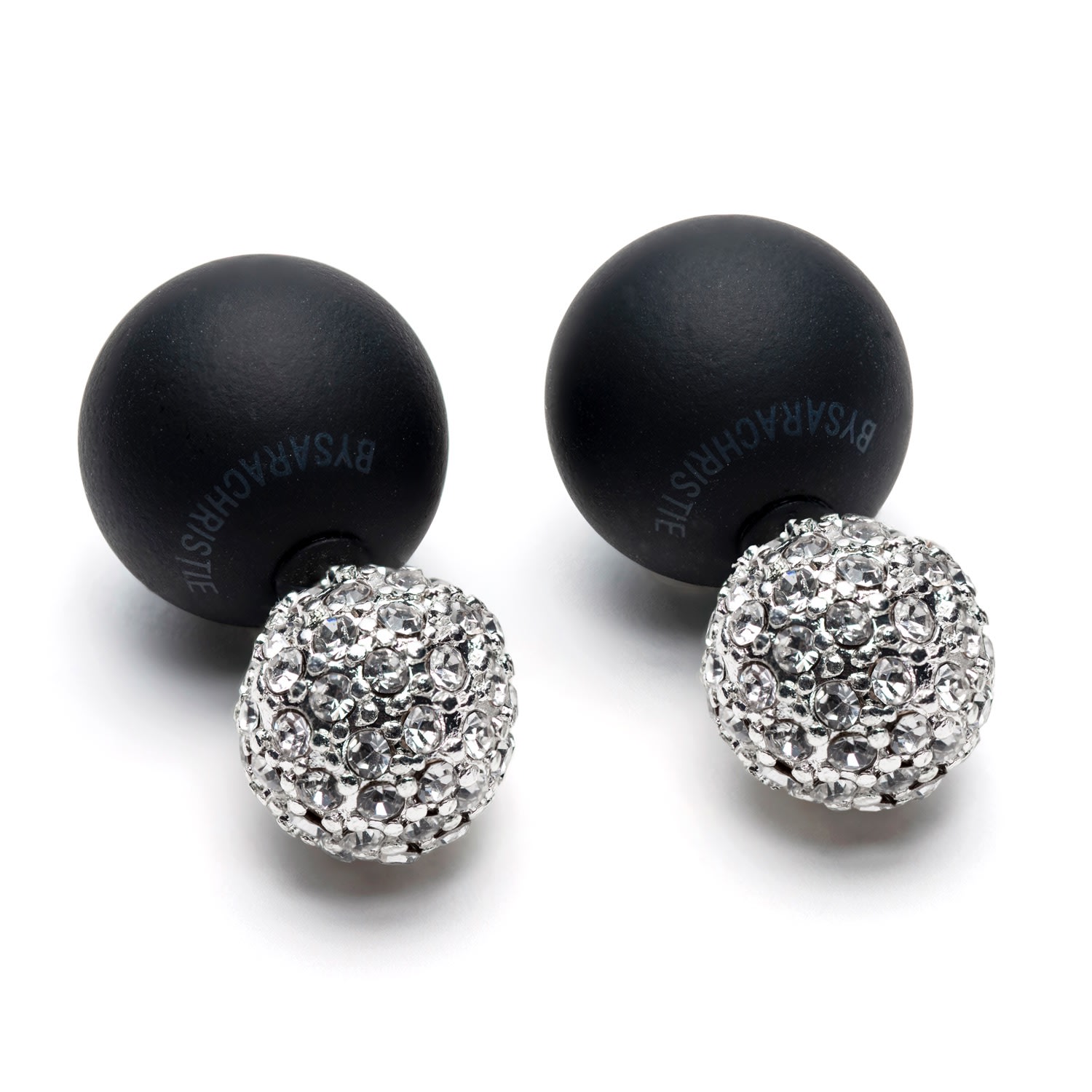 Bysarachristie Women's Black / Silver The Duchess - Opposites Attract - Jet + Crystal