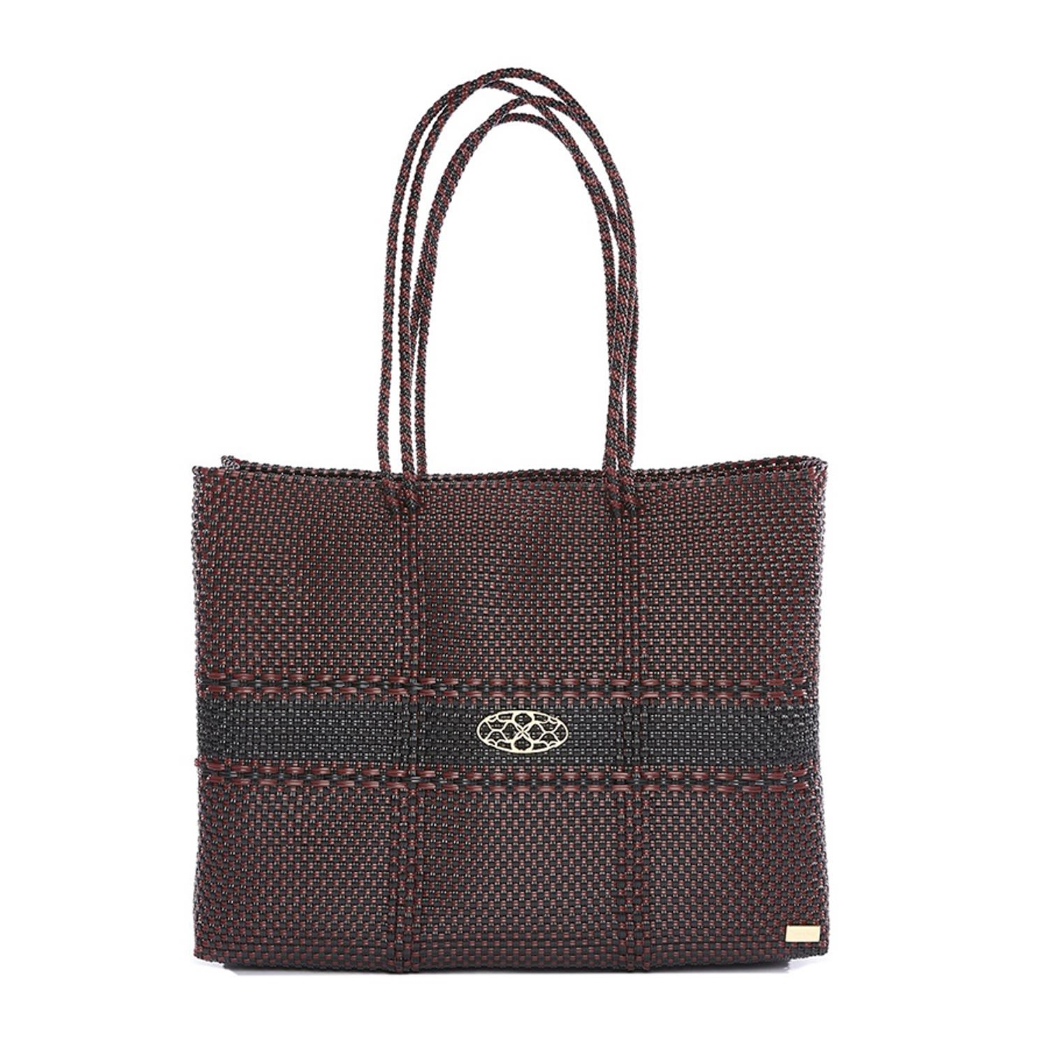 Women’s Burgundy Black Travel Tote With Clutch Lolas Bag