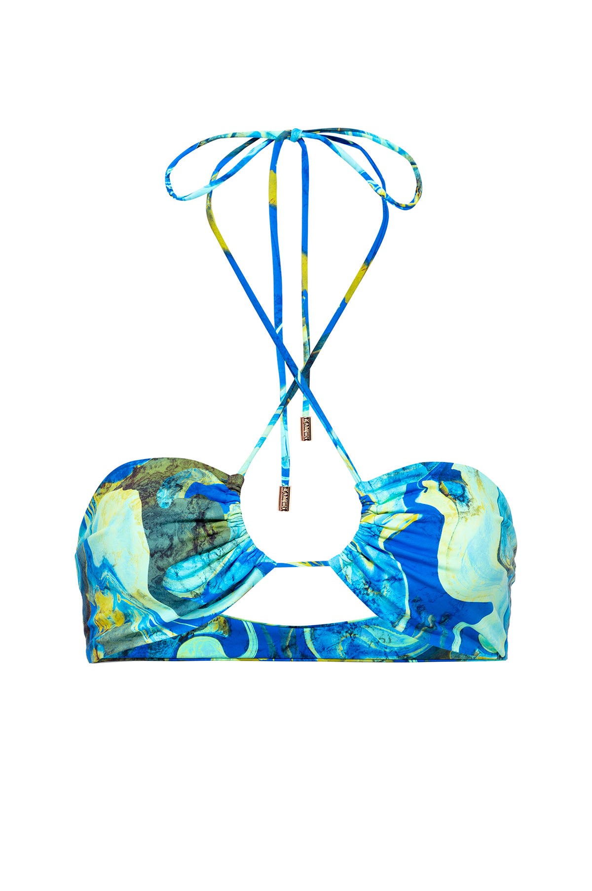 Kamari Swim Women's Blue Skye Bandeau Bikini Top In Blue