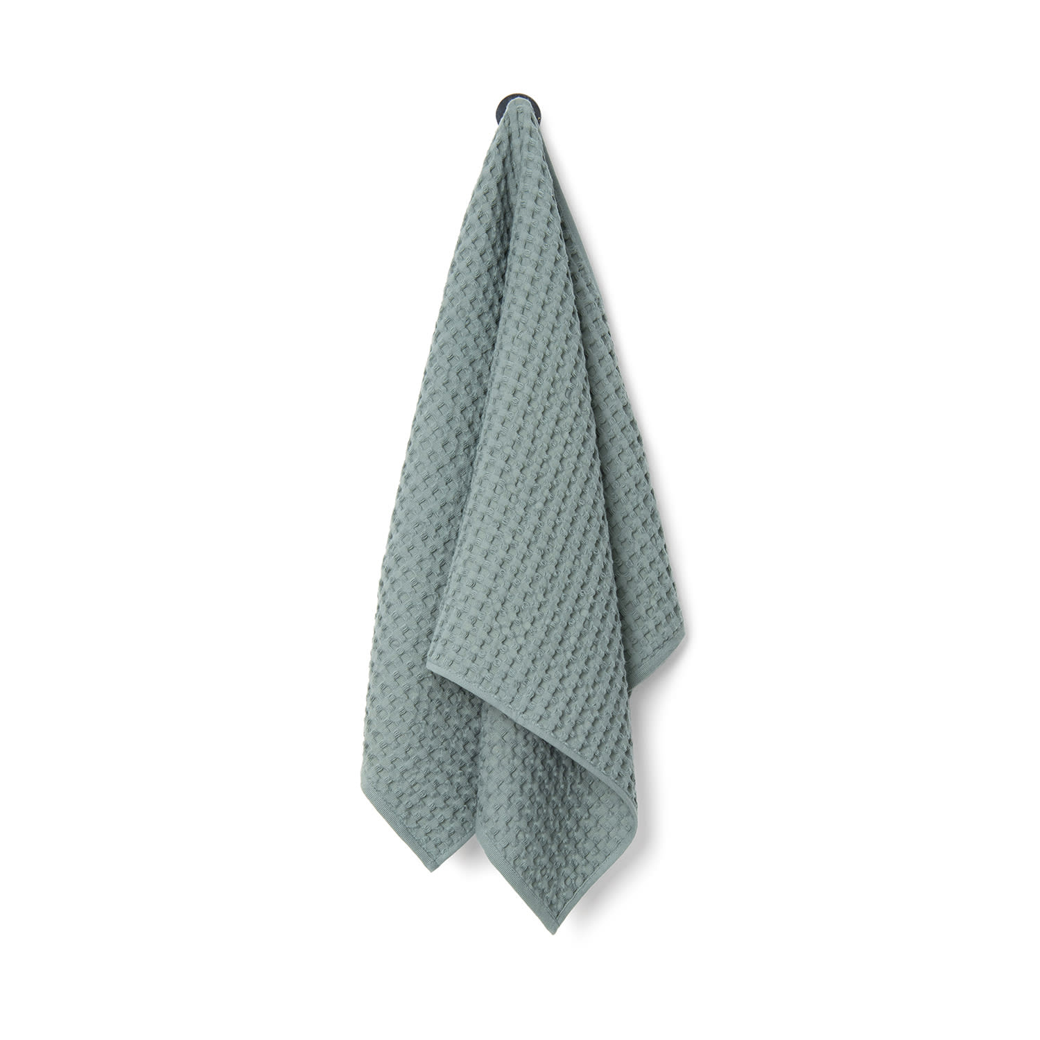 La Reina Green Waffle Bath Sheet Sage Medium Set