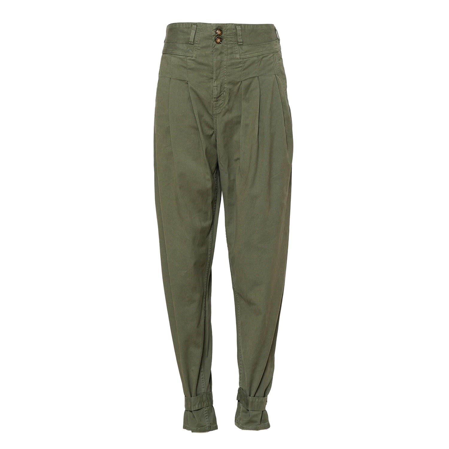 Noend Denim Women's Green Syd Utility Balloon Pants In Sage In Green