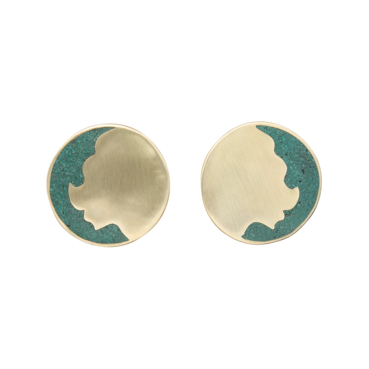 Zeworks Women's Gold / Green Kaia Malachite Earrings In Multi