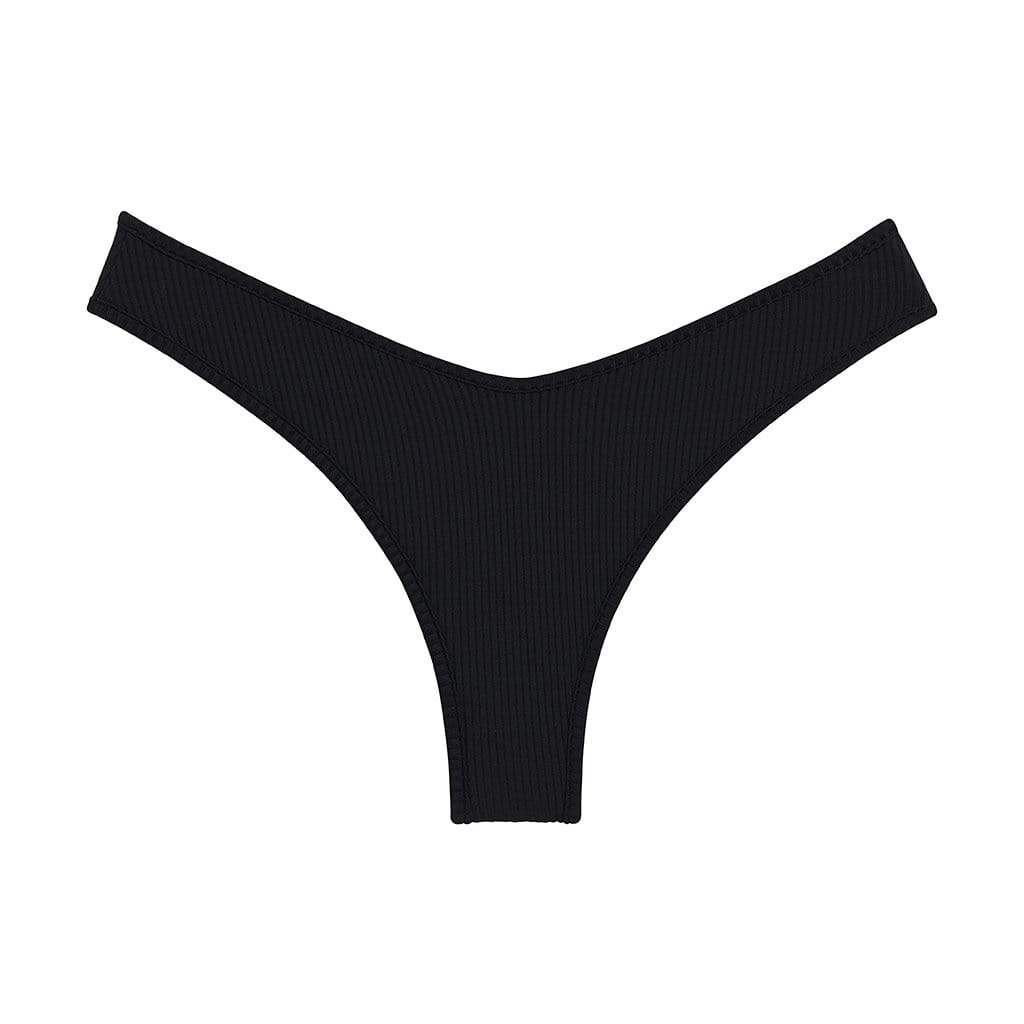 Montce Swim Women's Black Rib Lulu Bikini Bottom