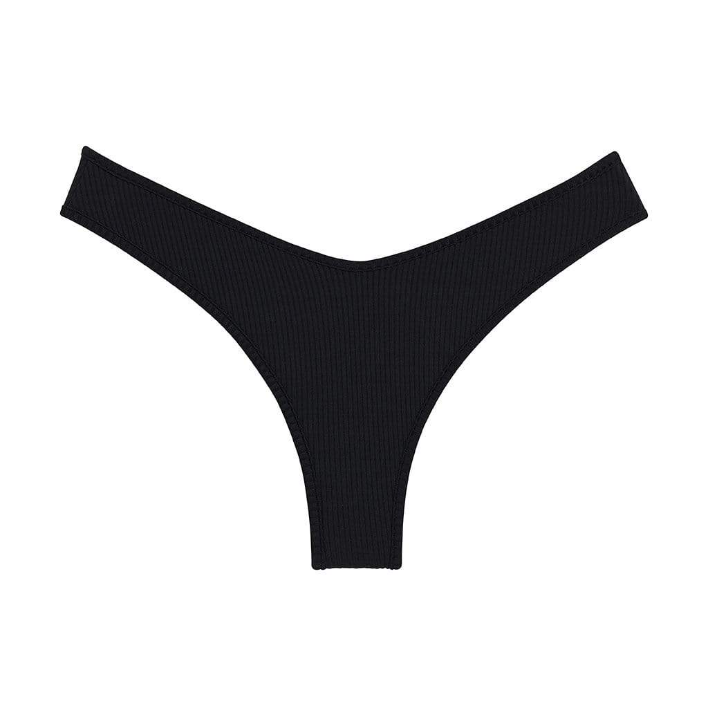 Montce Women's Black Rib Lulu Bikini Bottom In Black