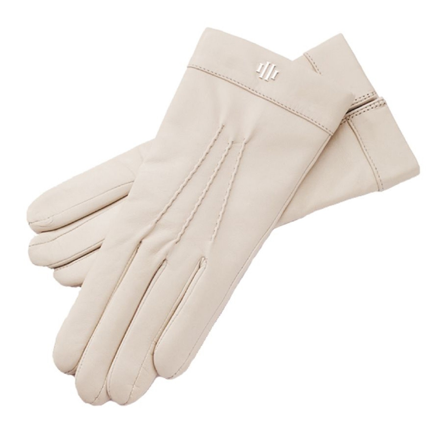 1861 Glove Manufactory Women's Neutrals Hamerli Caroline Creme Leather Gloves In Black