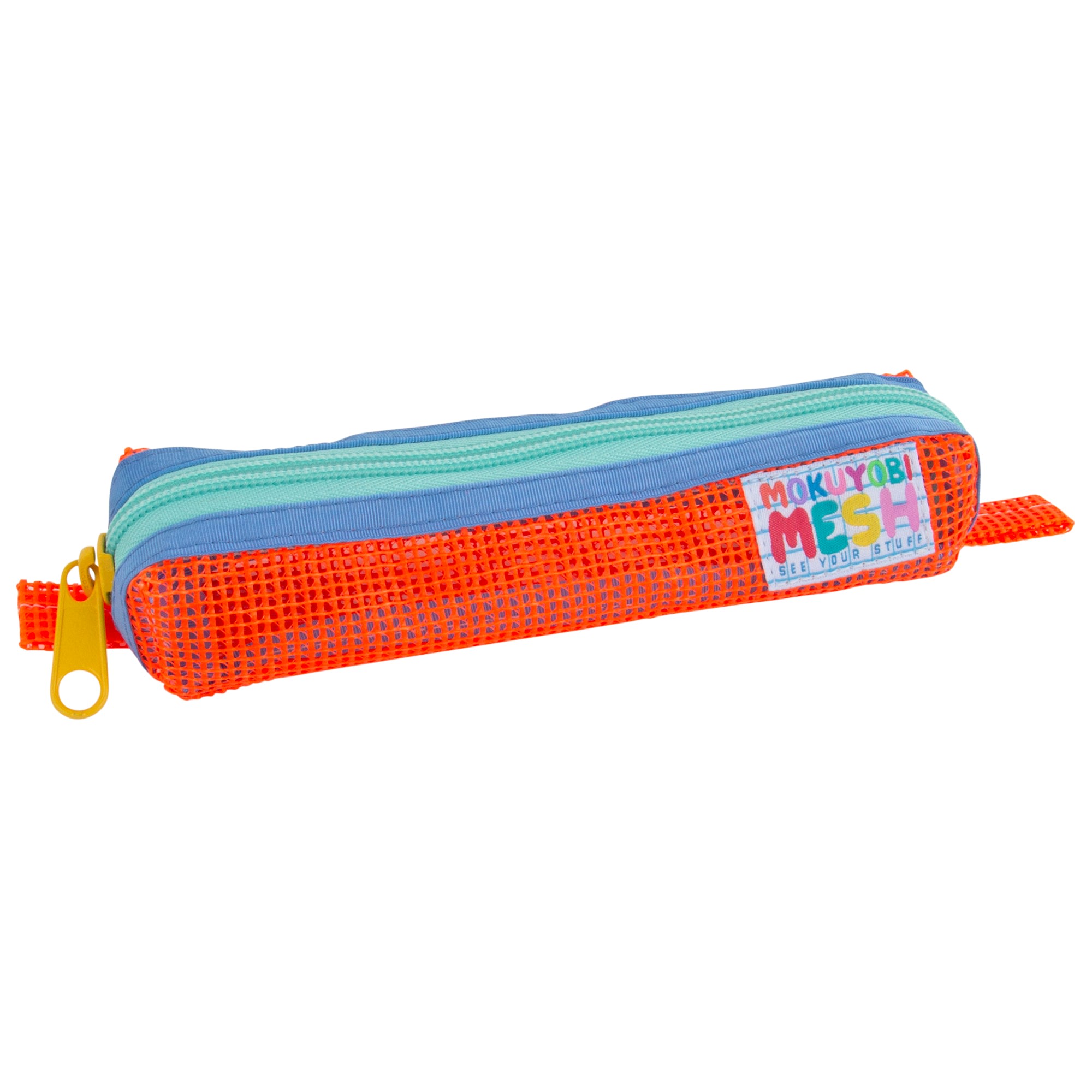 Mokuyobi Women's Yellow / Orange Tiger Mesh Pencil Case In Yellow/orange