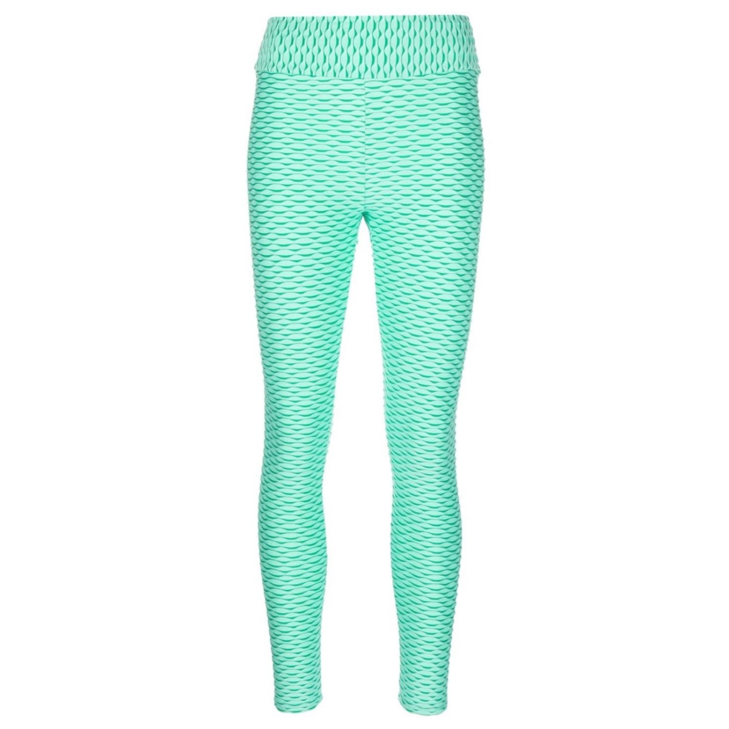 Women’s Patterned Sport Leggings Mint Green Medium Tessitura