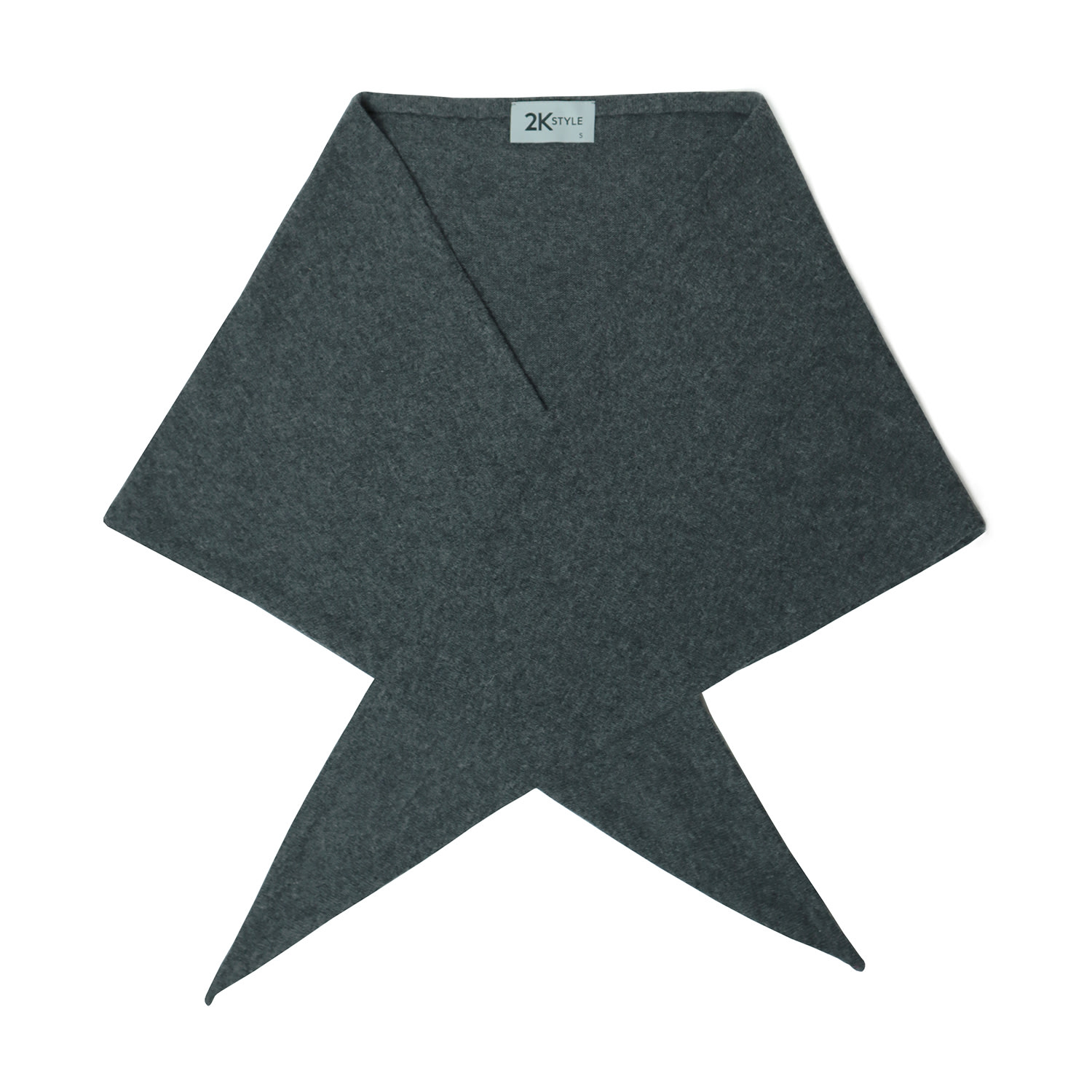 2kstyle Women's Suzie Wool-blend Triangular Knit Scarf - Grey In Green