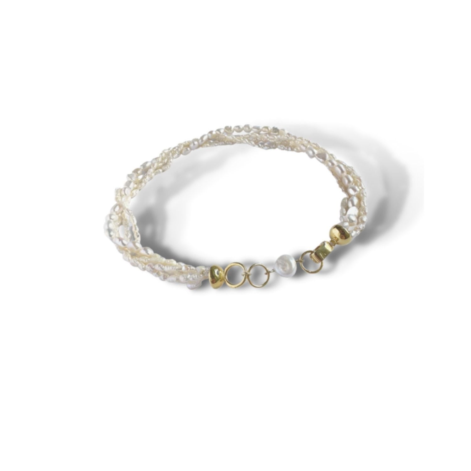 Women’s Gold Natural Ocean Pearl Bracelet Linya Jewellery