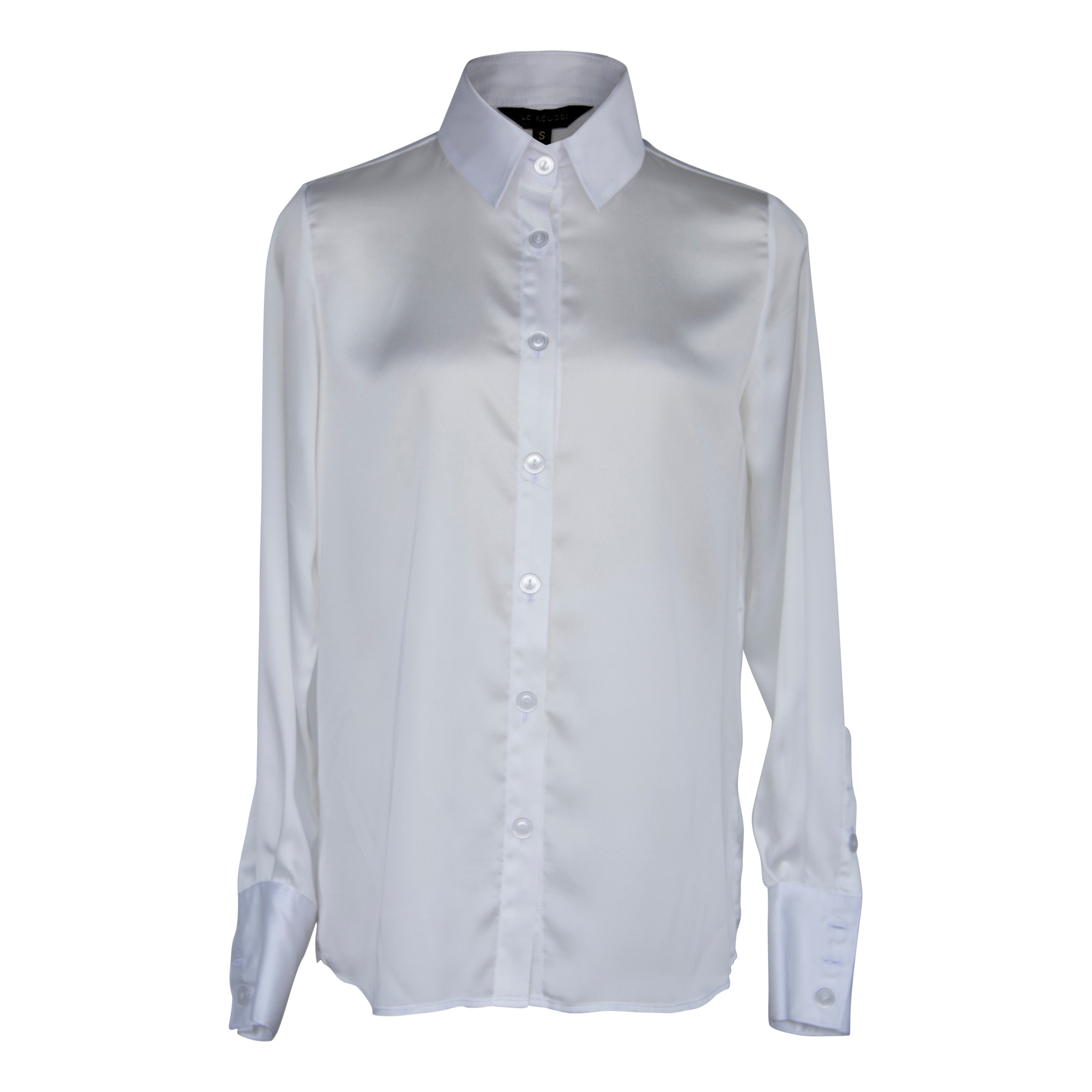 Le Réussi Women's Elegance Silk Shirt In White