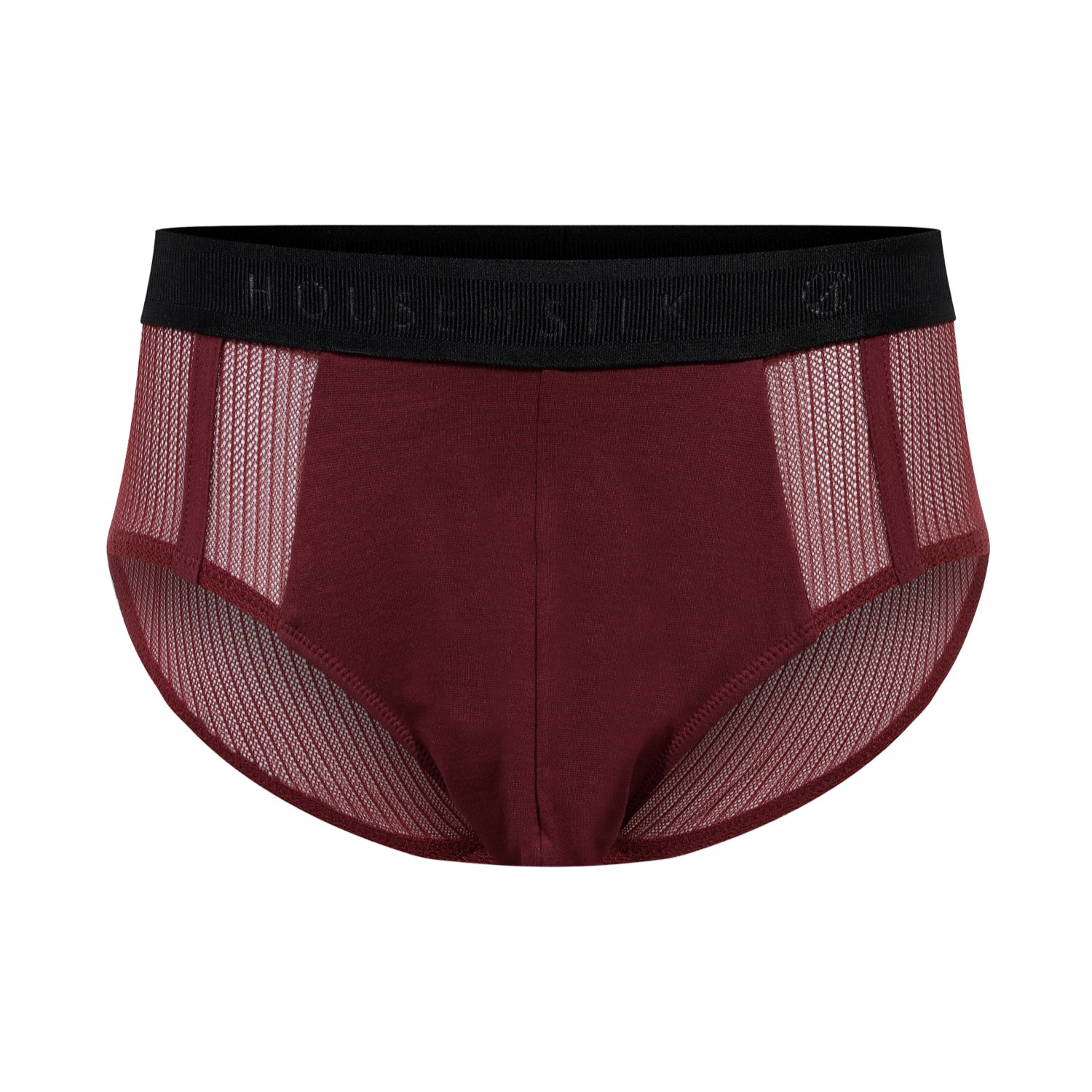 House Of Silk Red Fleur Tulle Men's Brief Burgundy In Red