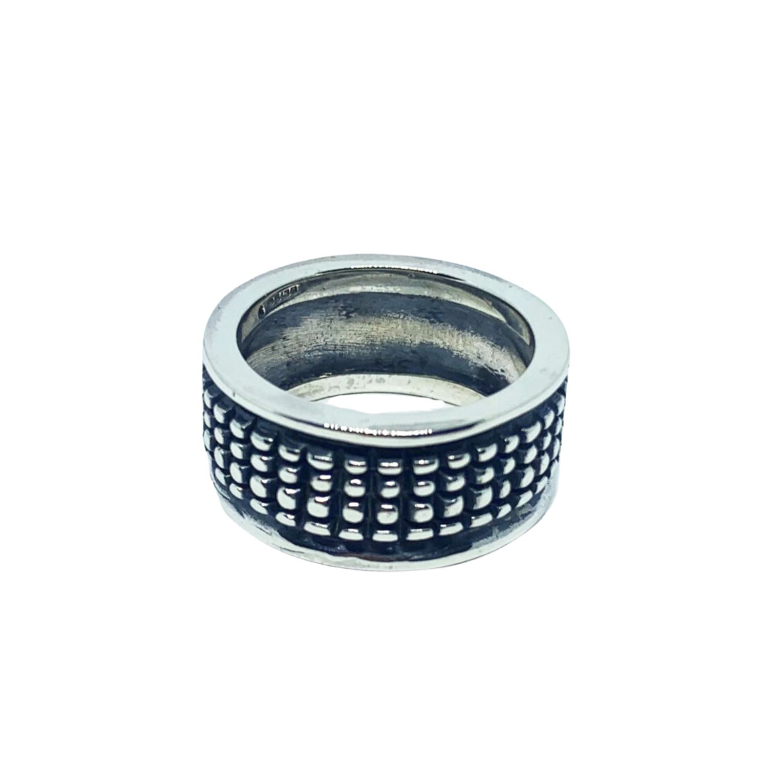Tg-jewellery By Tamara Gervasio Men's Crocodile Oxide Silver Man Chunky Ring