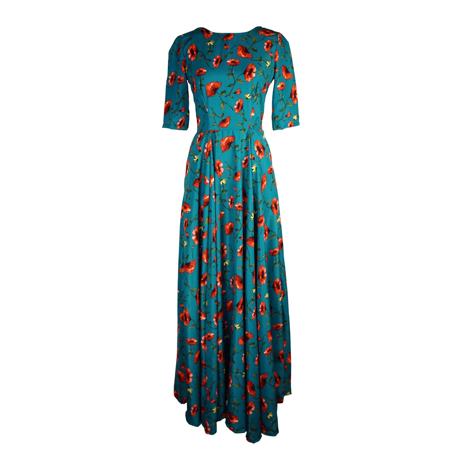 Jennafer Grace Women's Poppy Blue Fitted Maxi Dress In Blue