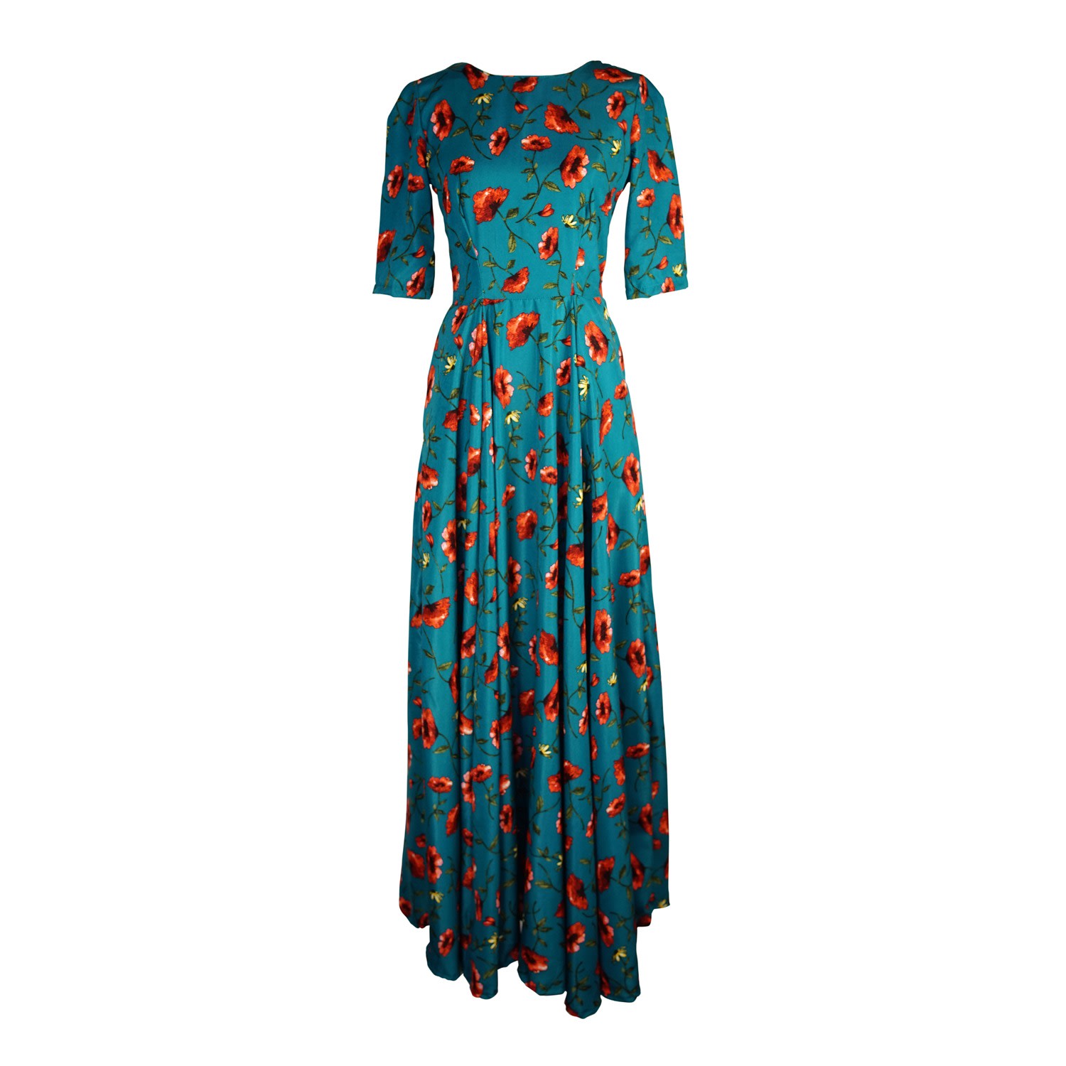 Women’s Poppy Blue Fitted Maxi Dress Extra Small Jennafer Grace