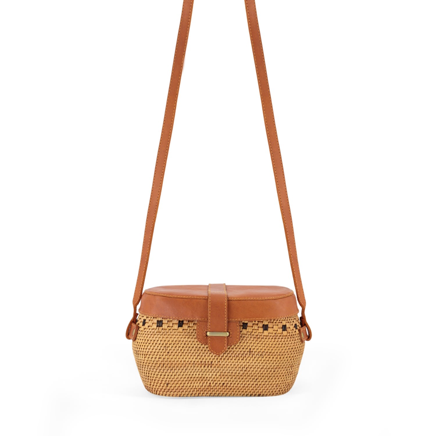 Women’s Neutrals Logan Rattan & Leather Shoulder Bag Ohsun