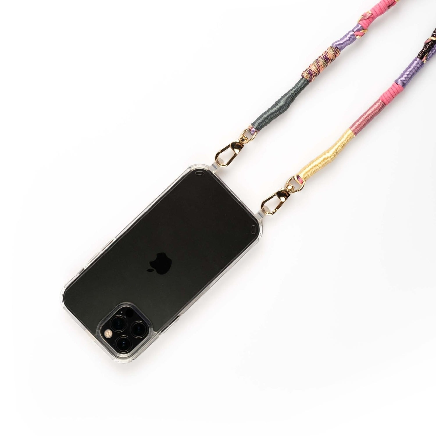 Happy-nes Pink / Purple Delusion Adjustable Phone Strap For Iphone In Black
