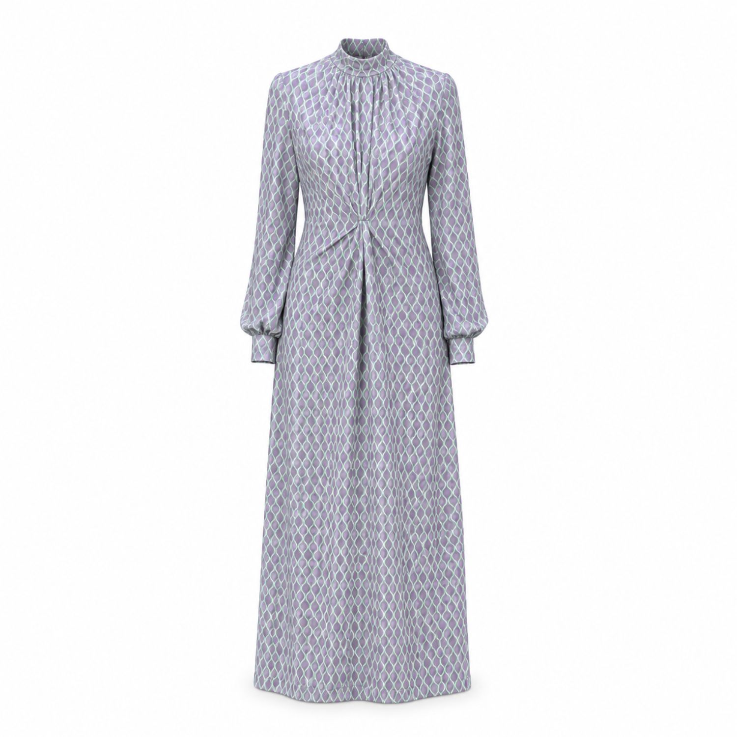 Miro Misljen Women's Green / Grey Opaline Twist Maxi Dress In Green/grey