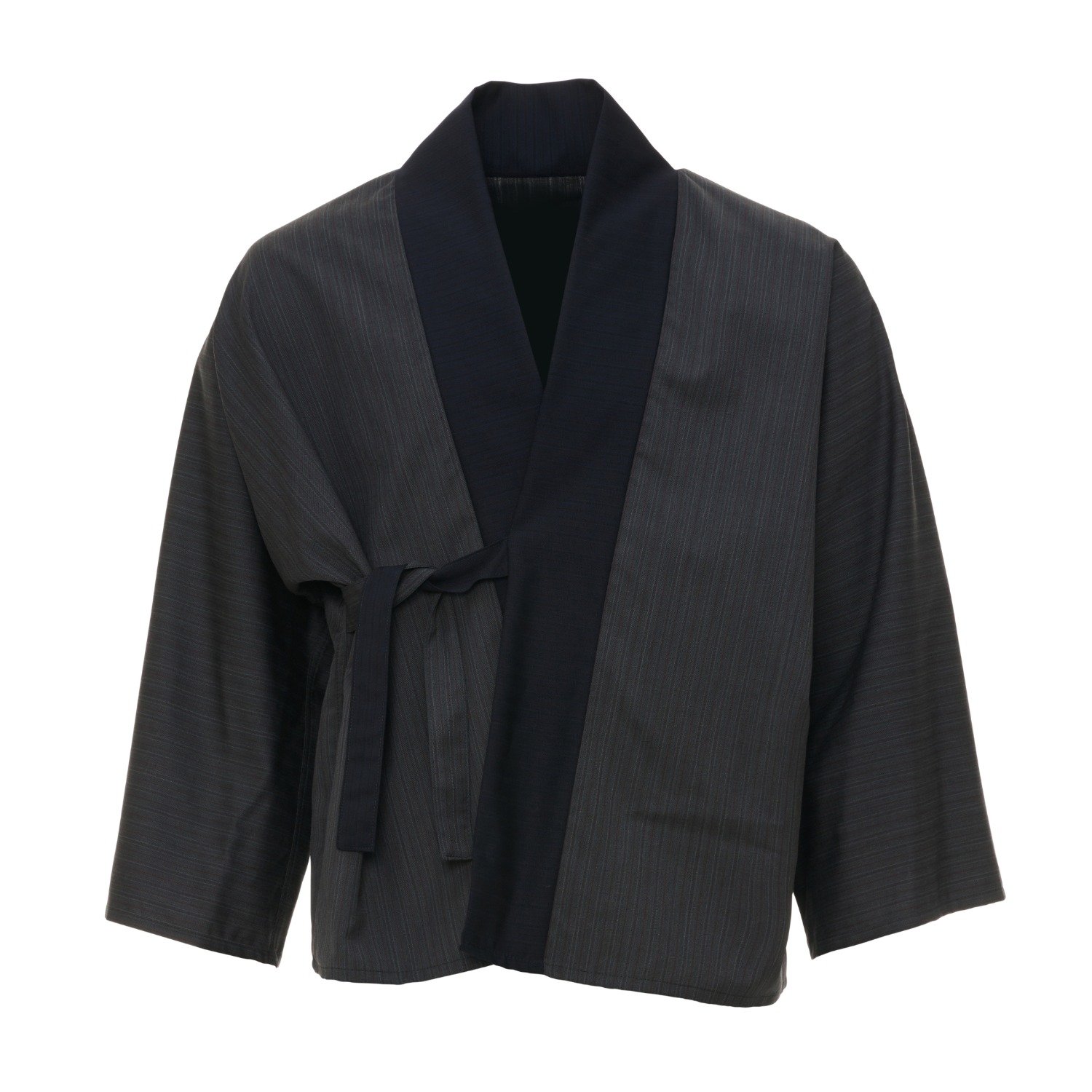 Moe Women's Grey / Blue Graphite Stripe With Twilight Collar Wool Jacket Reversible In Multi