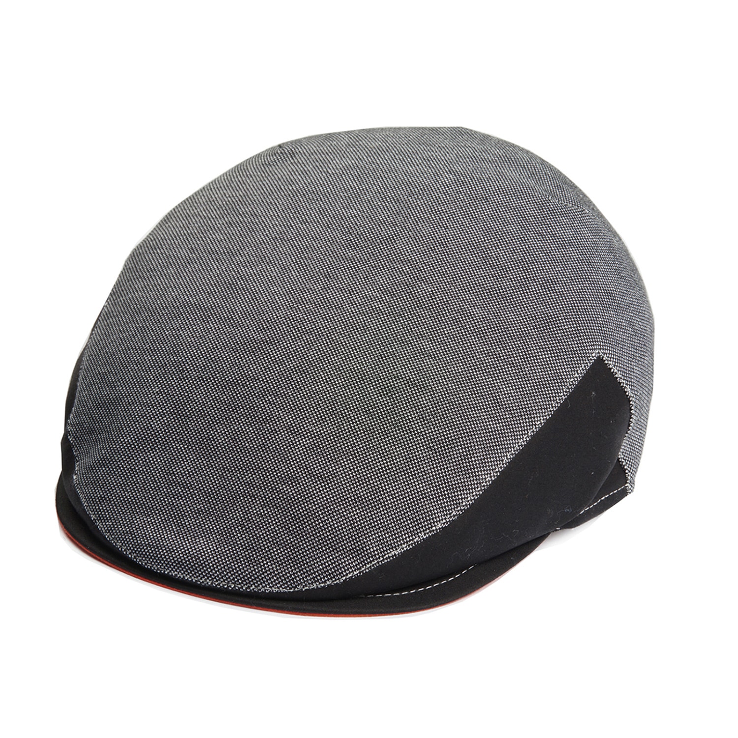 Men’s Grey Dasmarca Brody Charcoal Cotton Summer Flat Cap With Bright Coloured Under Peak 60Cm Dasmarca Hats