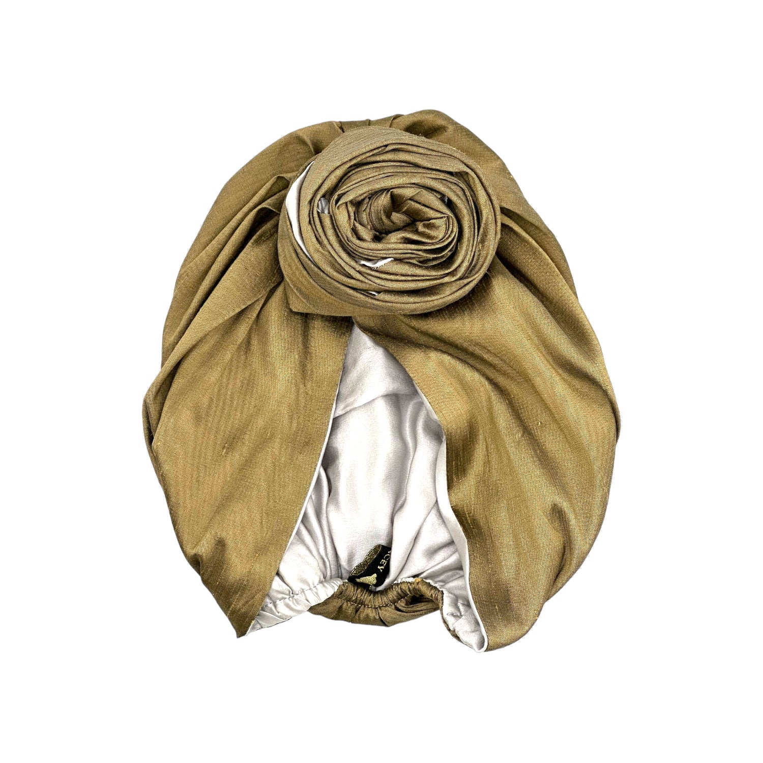 Women’s Grey / Brown Edith Chocolate & Silver Silk Reversible Turban One Size Julia Clancey